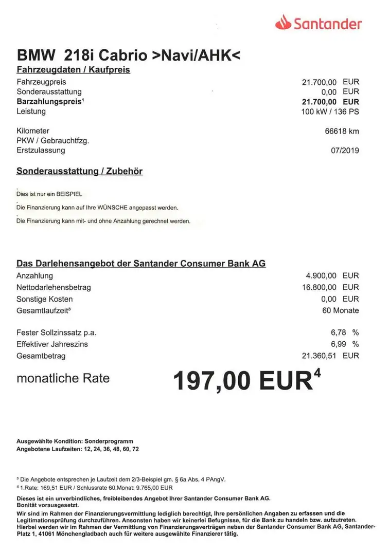 BMW 218 i Cabrio NAV/AHK/Teil-Leder/LED/SHZ/PDC Orange - 2