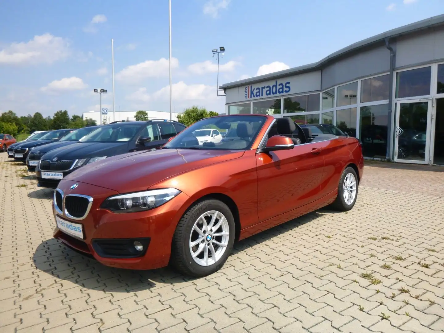BMW 218 i Cabrio NAV/AHK/Teil-Leder/LED/SHZ/PDC Orange - 1
