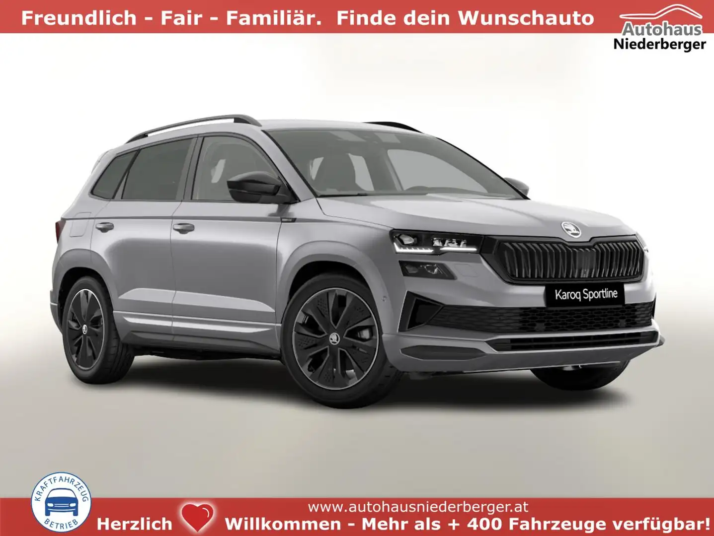 Skoda Karoq Sportline DSG Sportl Matrix Nav 360 Canton ACC ... Silber - 1