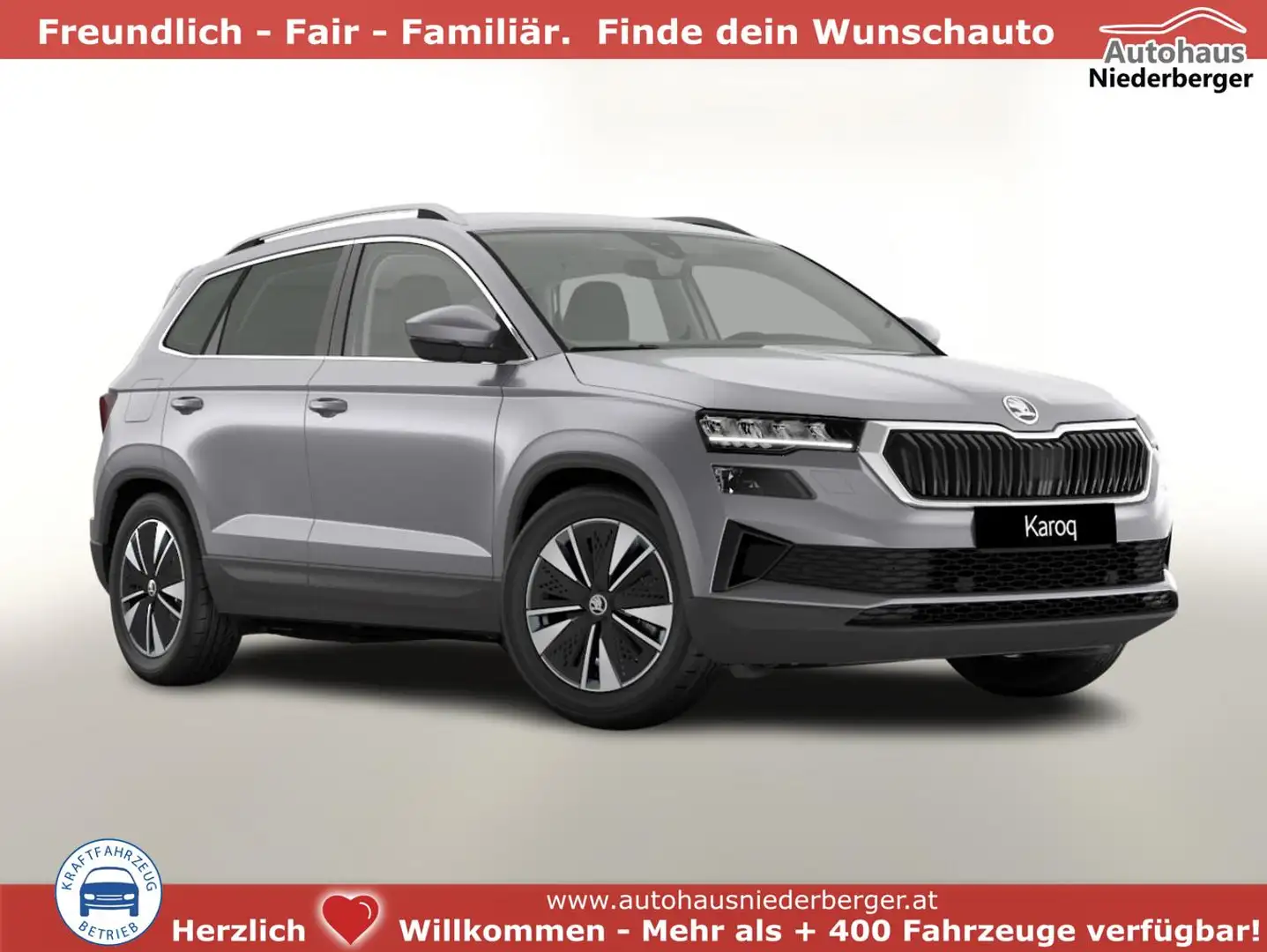 Skoda Karoq Selection DSG Selec ACC Kam SideA SHZv/h Kessy ... Silber - 1