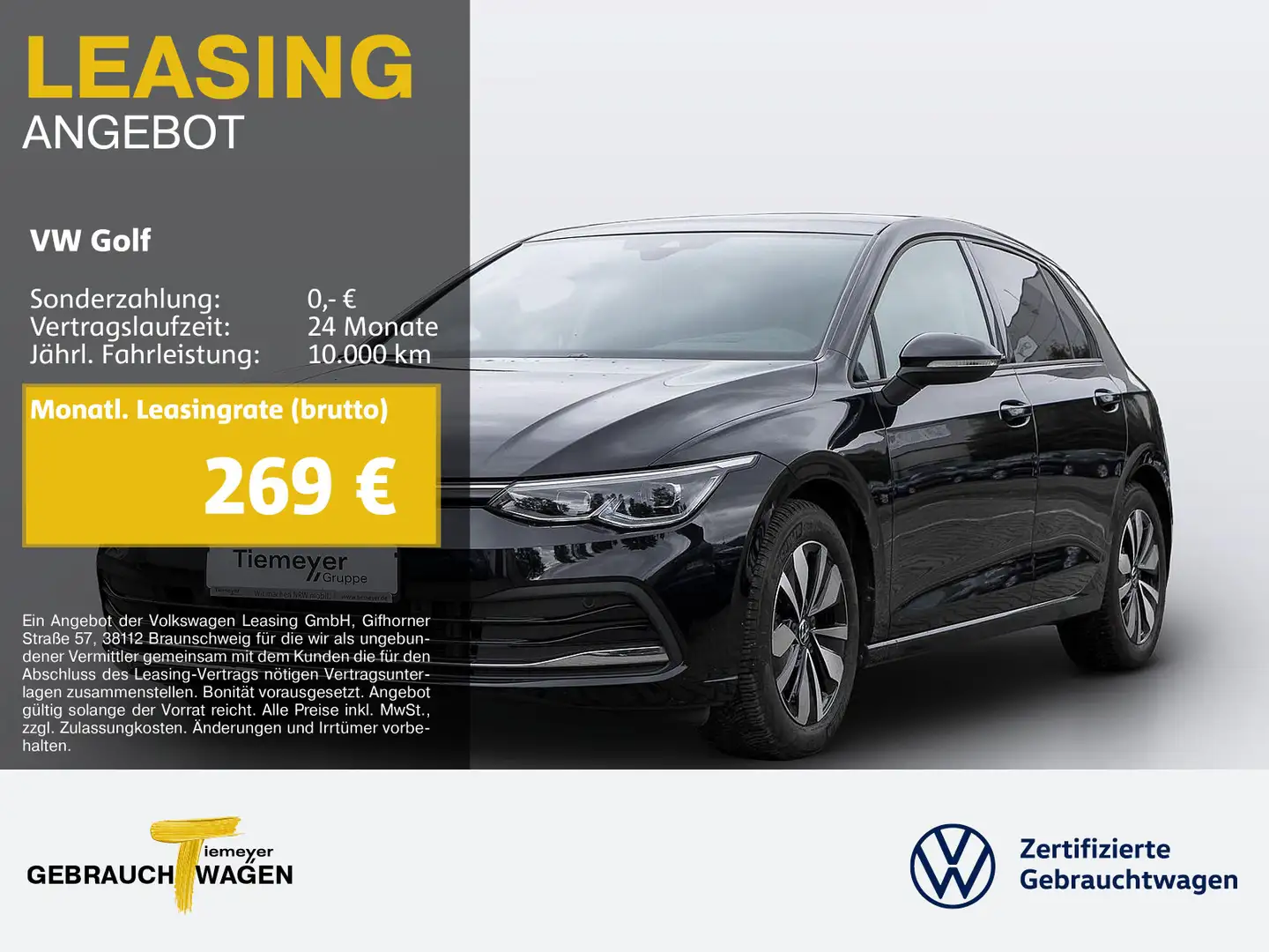 Volkswagen Golf 2.0 TDI DSG MOVE PANO AHK KAMERA LED+ Schwarz - 1