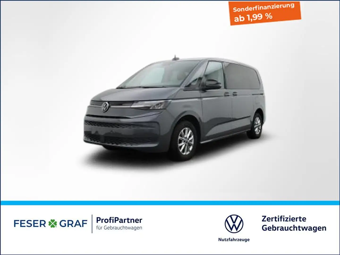 Volkswagen T7 Multivan 2.0TDI Life DSG 6Sitze AHK LED PDC Climatronic Grijs - 1
