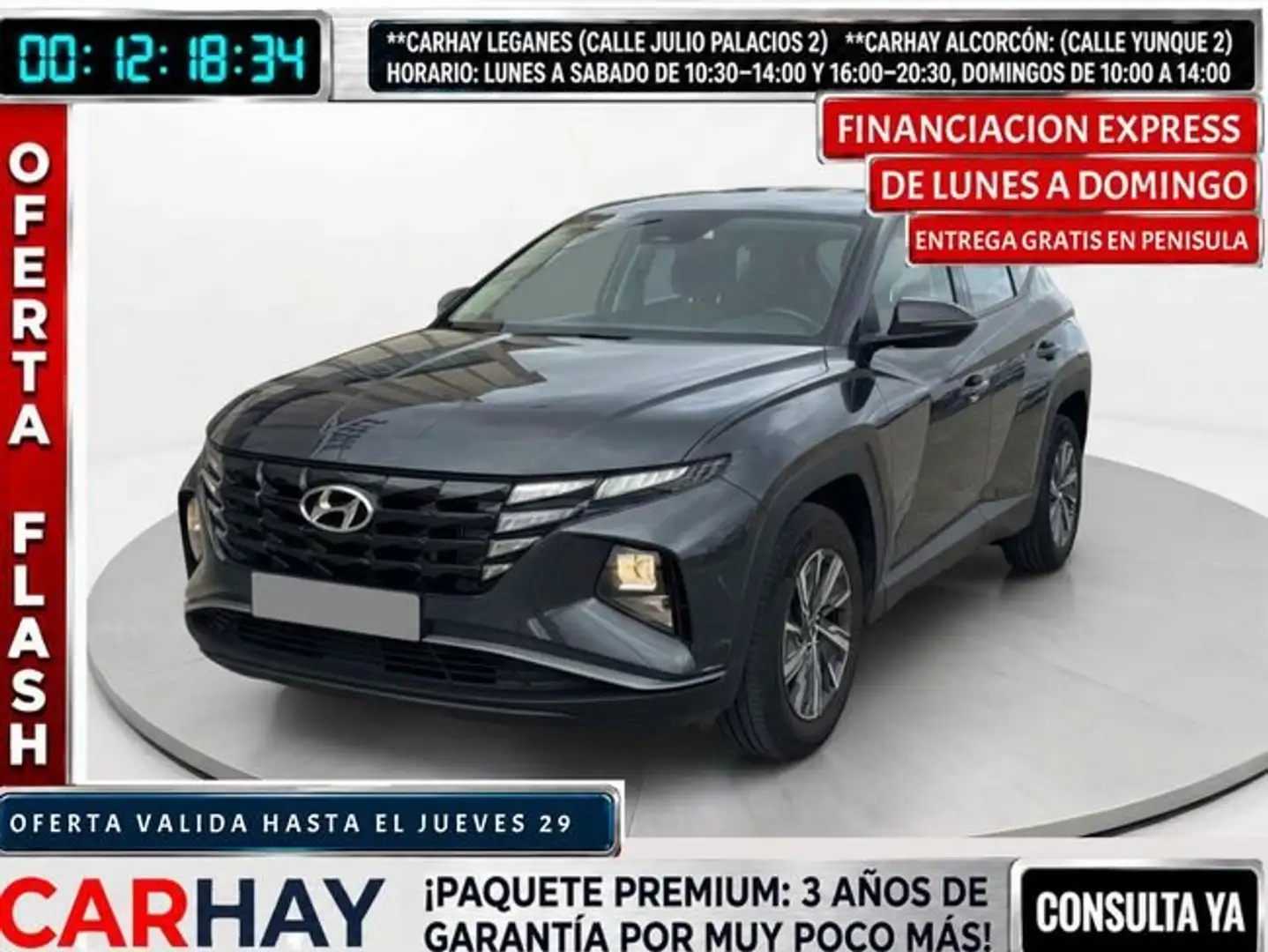 Hyundai TUCSON Klass 1.6 T-GDI 110 kW (150 CV) Gris - 1