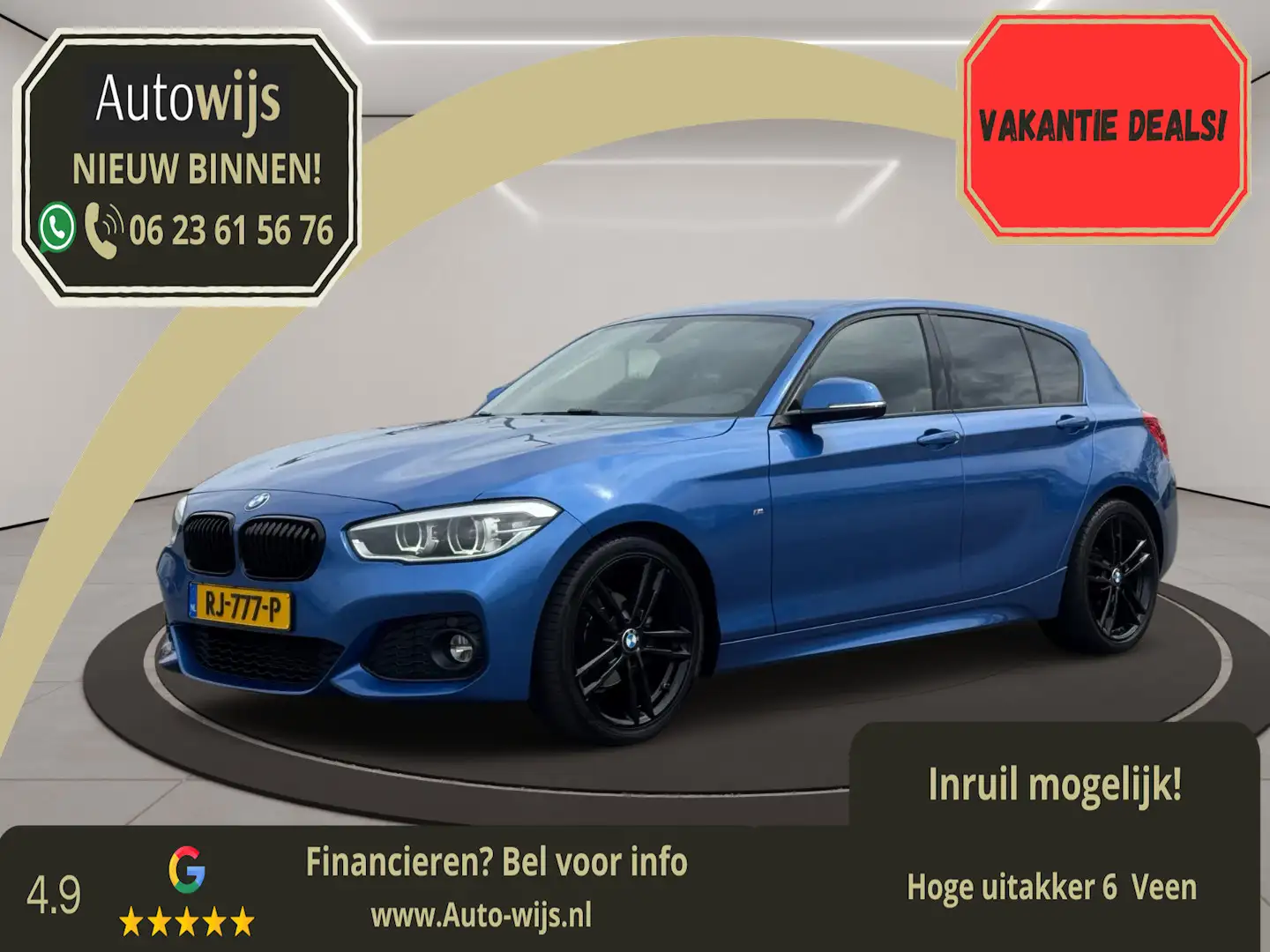BMW 118 1-serie 118i Corporate Lease Executive|M-Sport|Led Bleu - 1