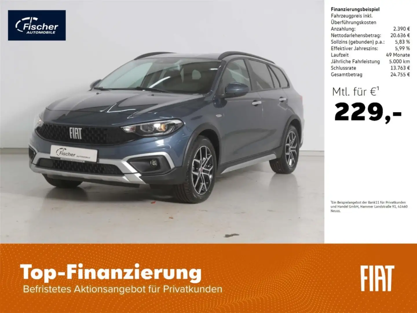 Fiat Tipo Kombi 1.5 GSE Hybrid Cross Komfort/Tech/RFK Bleu - 1