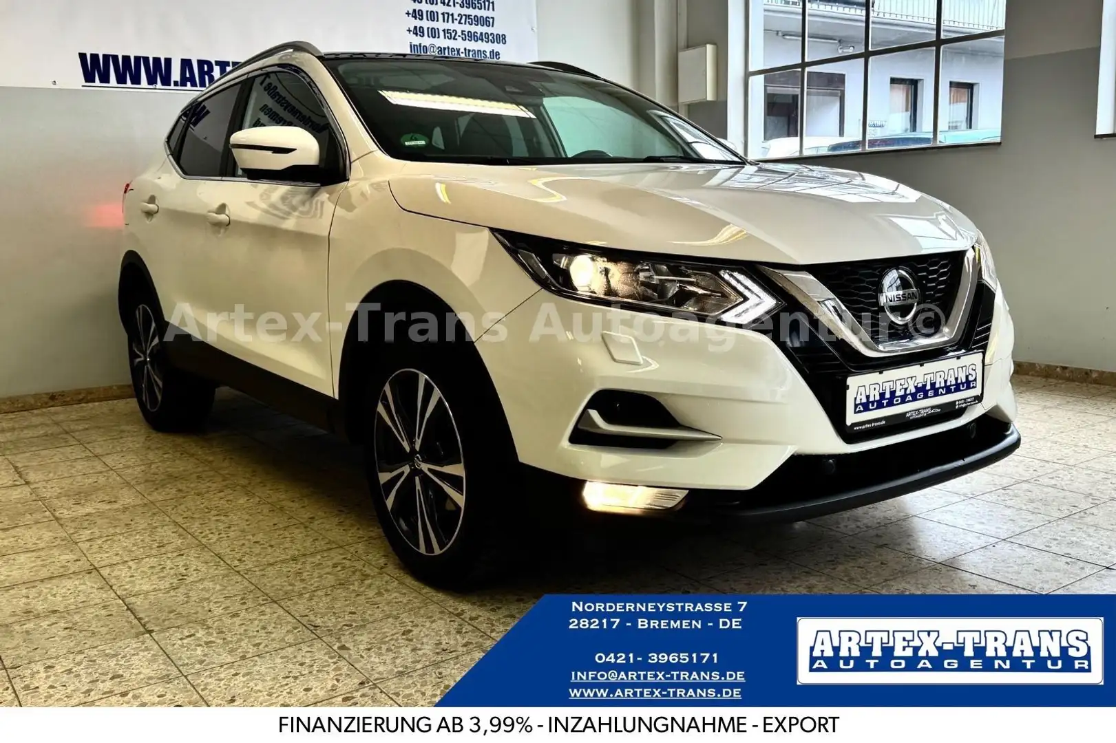 Nissan Qashqai N-Connecta /360°-KAM/SHZ/PANO/KEYLESS Weiß - 1