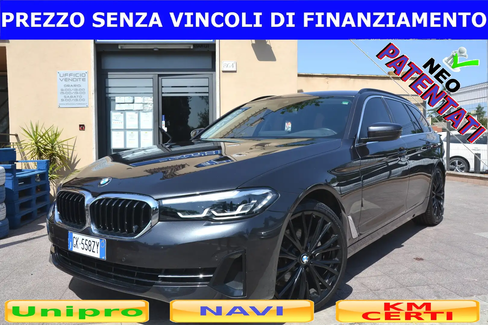 BMW 520 2.0D 190CV SW HYBRID-DIESEL **UNIPRO**FATTURABILE* Grigio - 1