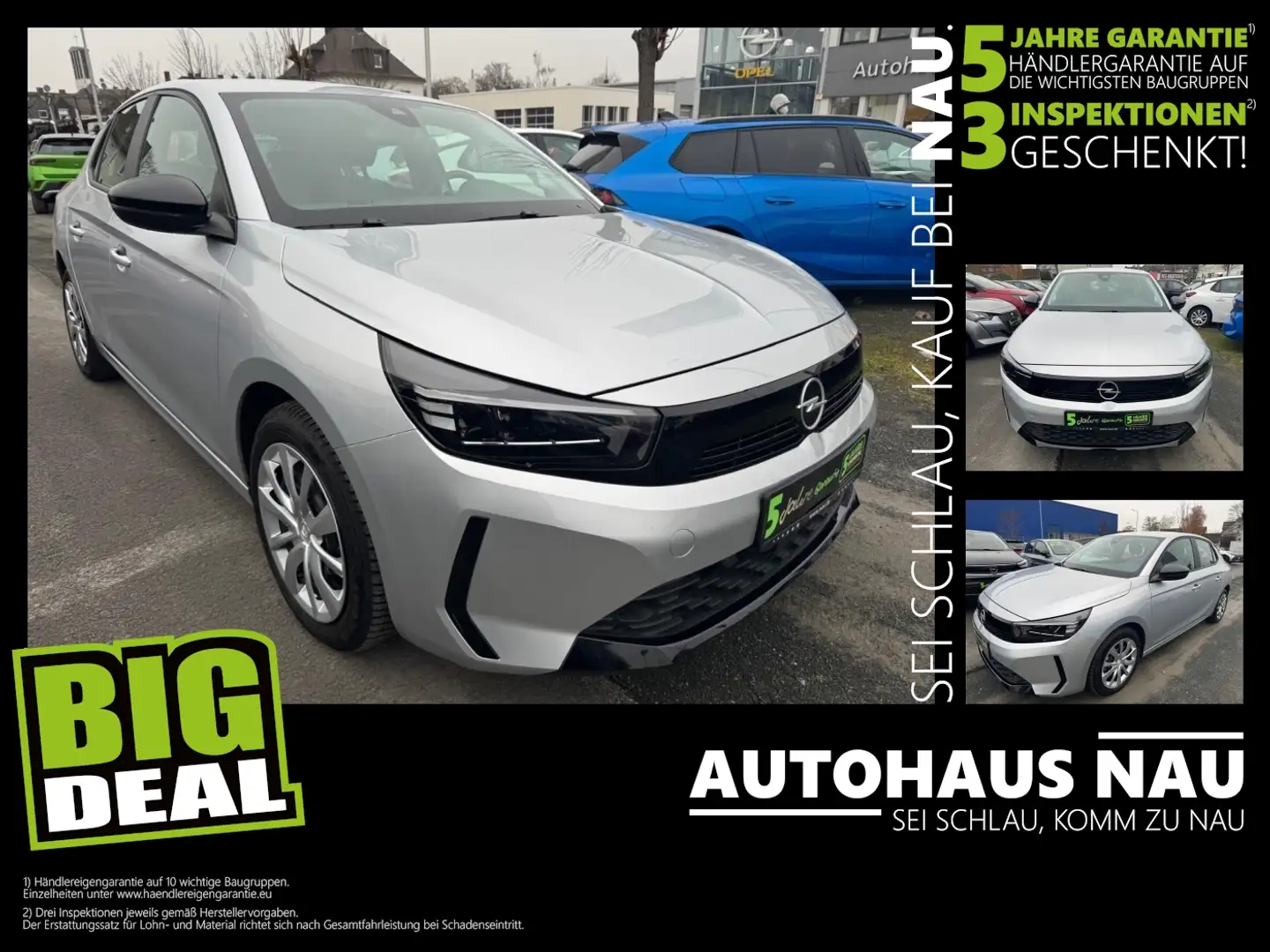 Opel Corsa Edition 1.2 inkl. Inspektionspaket BigDeal Grijs - 1