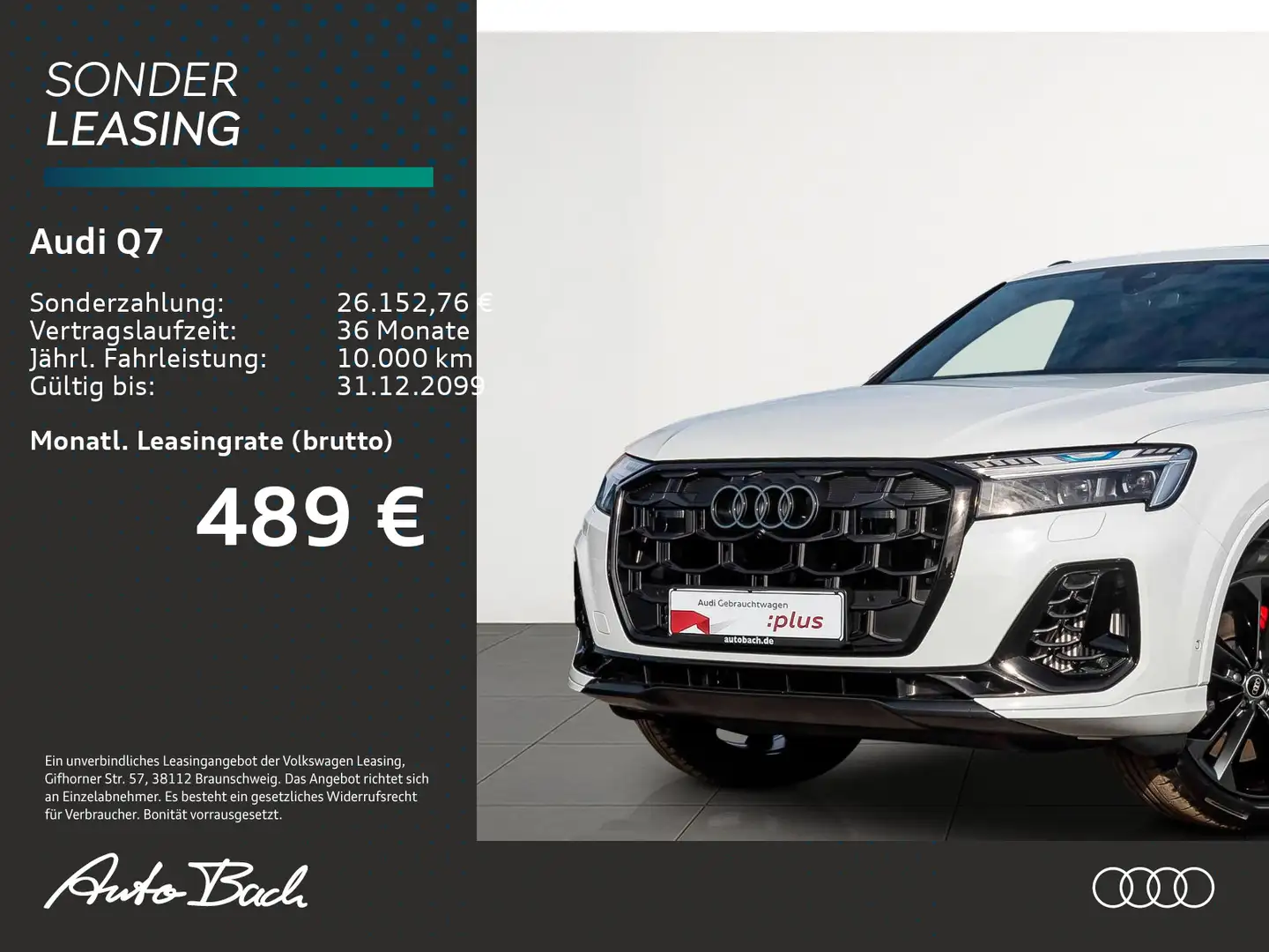 Audi Q7 S line TFSI e quattro 360 kW AHK Pano HuD 21 Weiß - 2