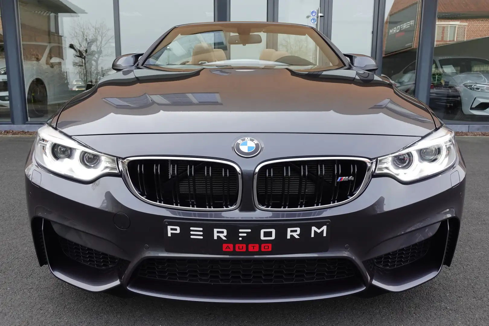 BMW M4 3.0i CABRIO*1 OWNER*BELGIAN*FIRST PAINT* + 1Y WRNT Gris - 2