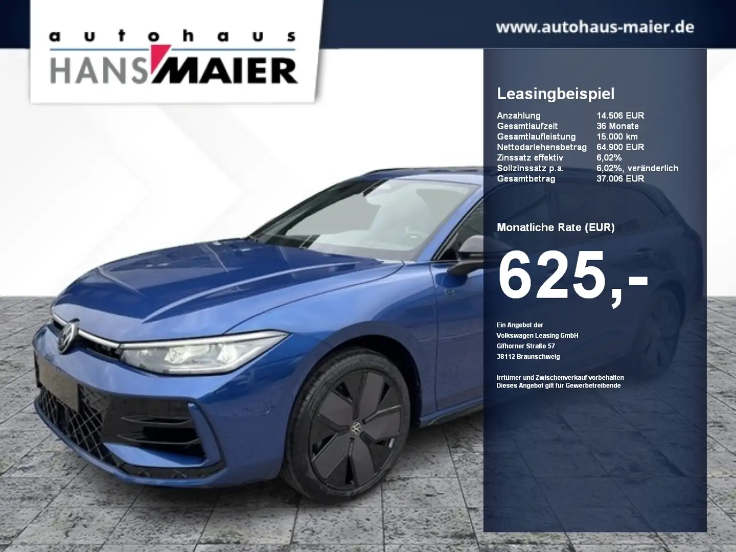 Volkswagen Passat Variant TSI 4Mot. R-Line DSG VC AHK 360 Blau - 1