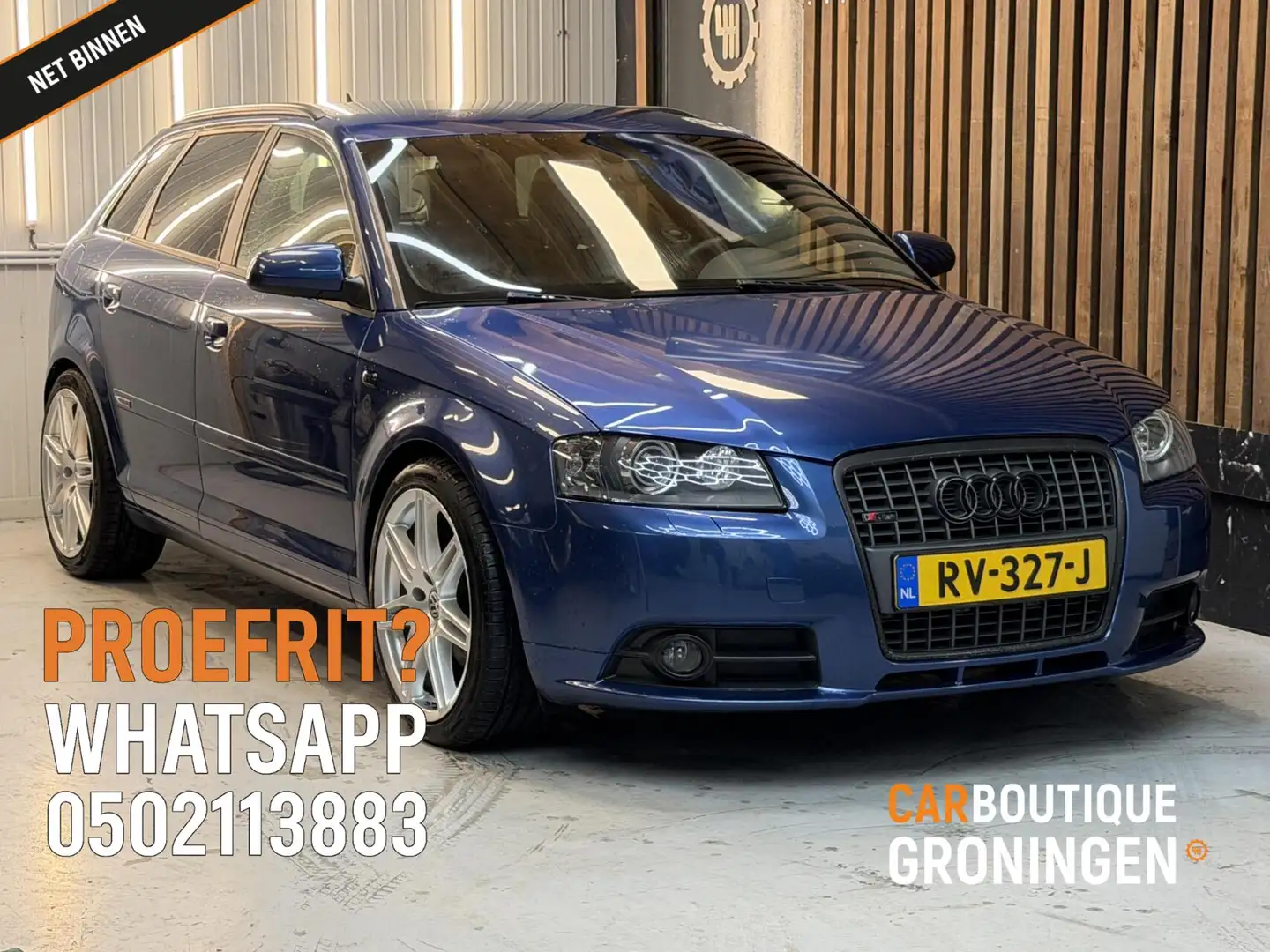 Audi A3 Sportback 1.8 TFSI Attraction | LEDER | AIRCO | NA Blauw - 1