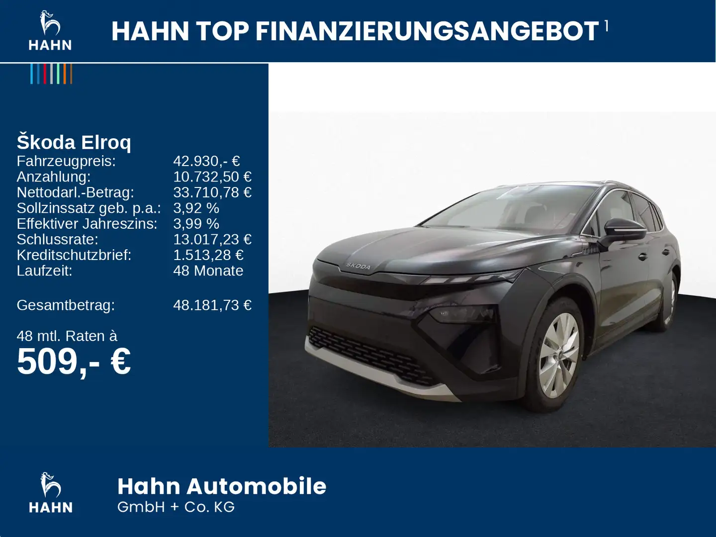 Skoda Elroq 85 Loft ACC AHK Cam Matrix Navi Wärmepumpe Schwarz - 2