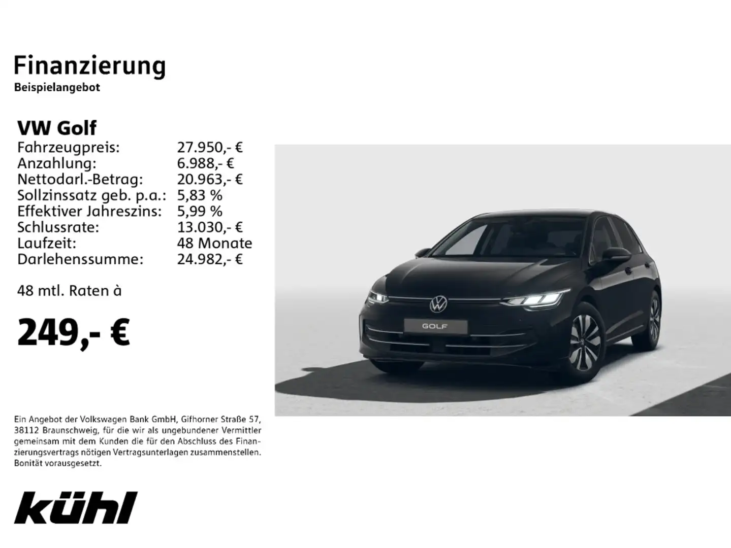 Volkswagen Golf VIII 1.5 TSI OPF Goal Schwarz - 2