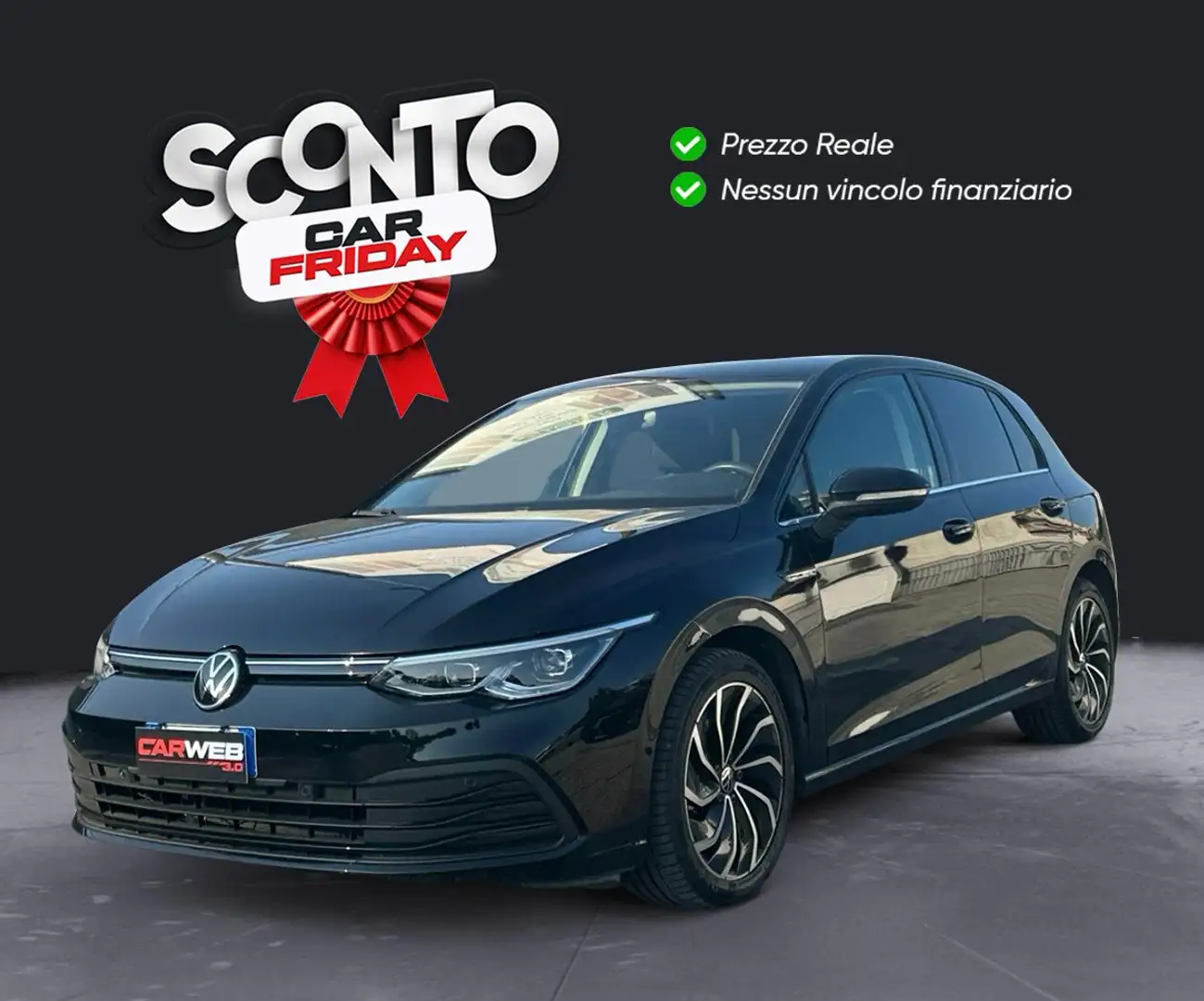 Volkswagen Golf 1.5 E-TSI EVO Style 150cv DSG Schwarz - 1