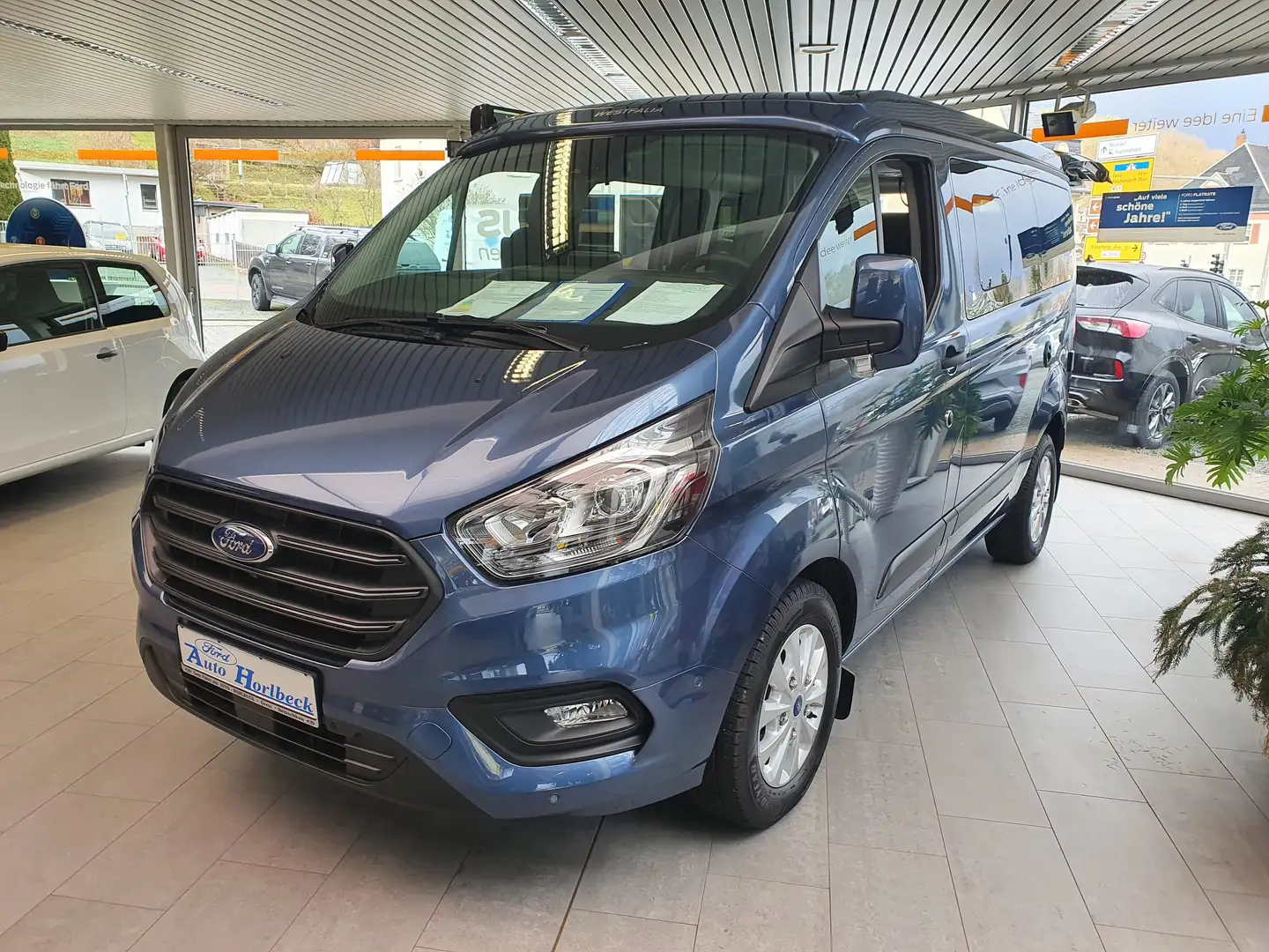 Ford Transit 320L1/Nugget(Aufstelldach)/Navi/Xenon Modrá - 1