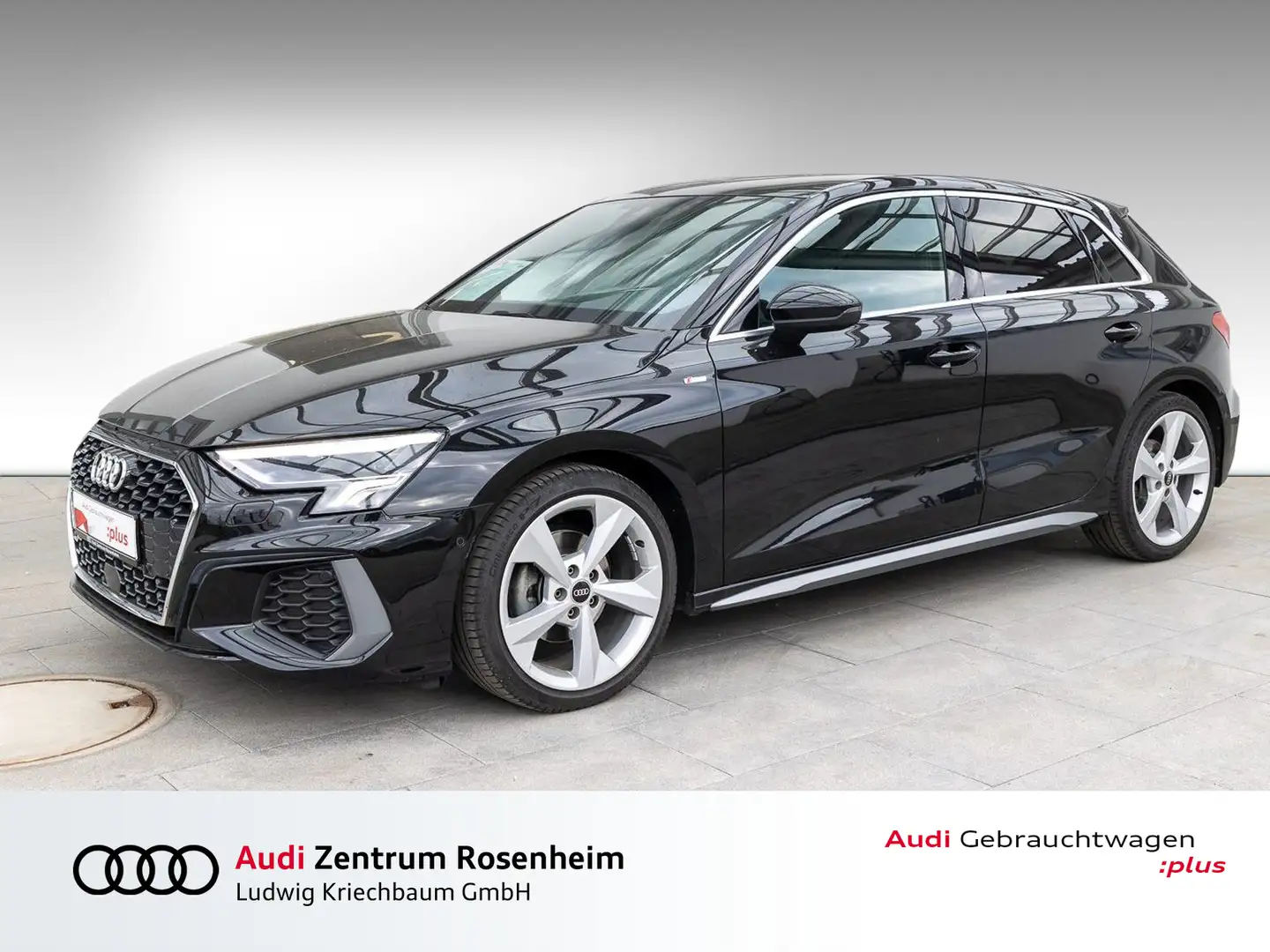 Audi A3 Sportback S line 35 TFSI S tr.(ACC,LED,Navi+,AS Negro - 1