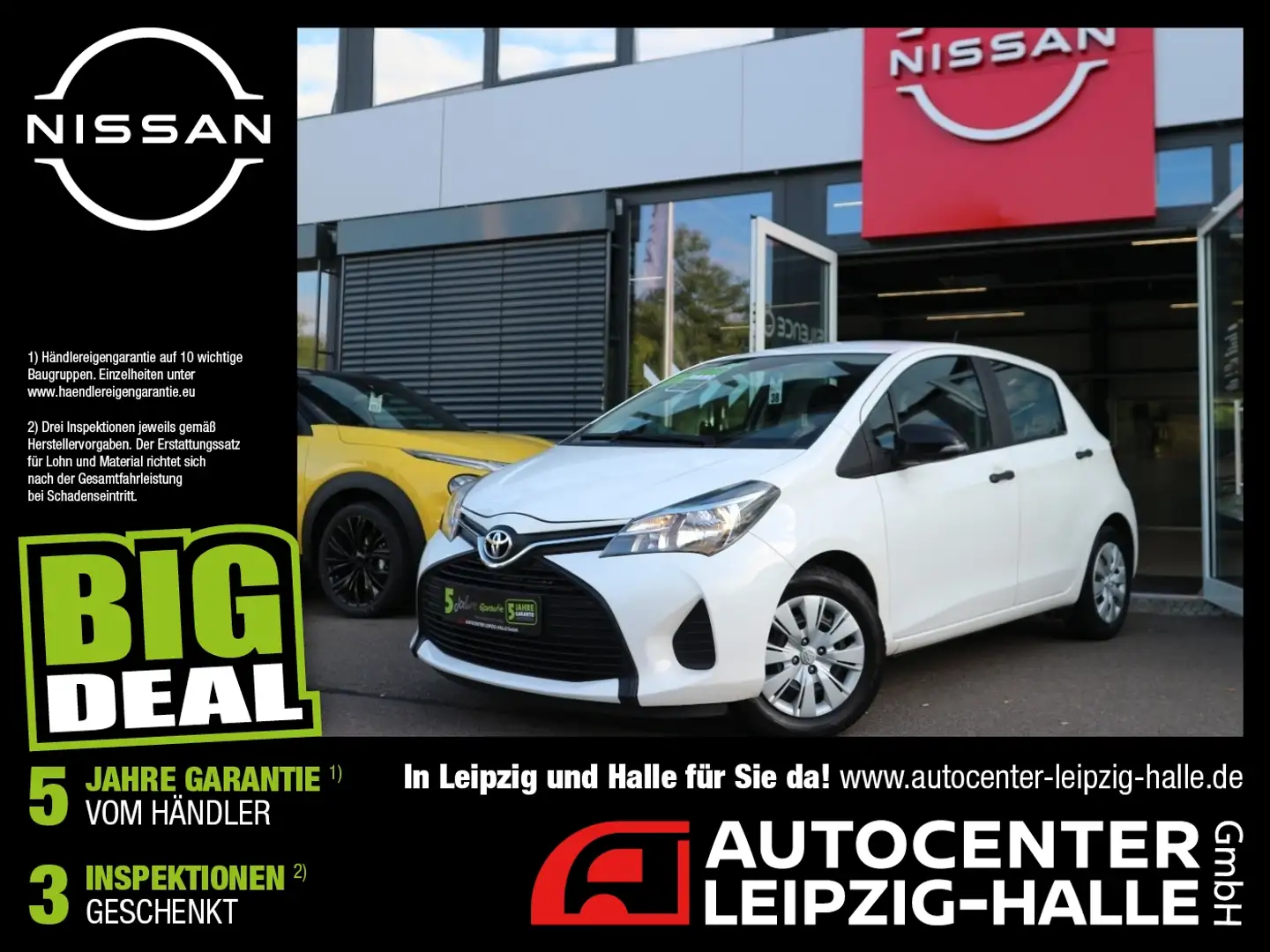 Toyota Yaris 1.0 Klima Allwetter USB TÜV+Inspektion neu Blanc - 1
