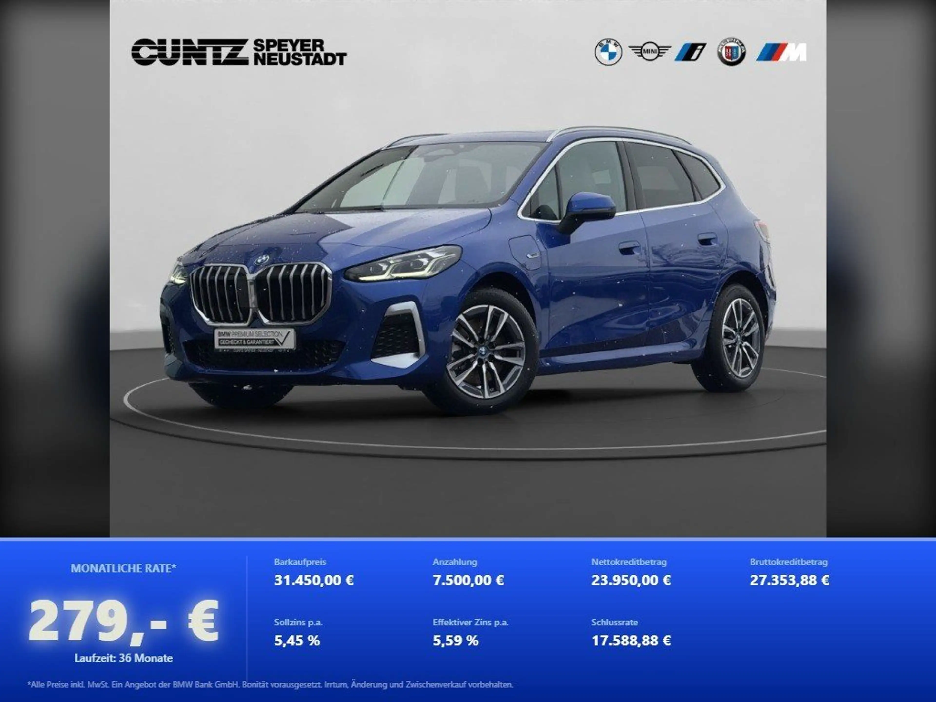 BMW 230 e xDrive Active Tourer M Sport Anhängerk. Panorama