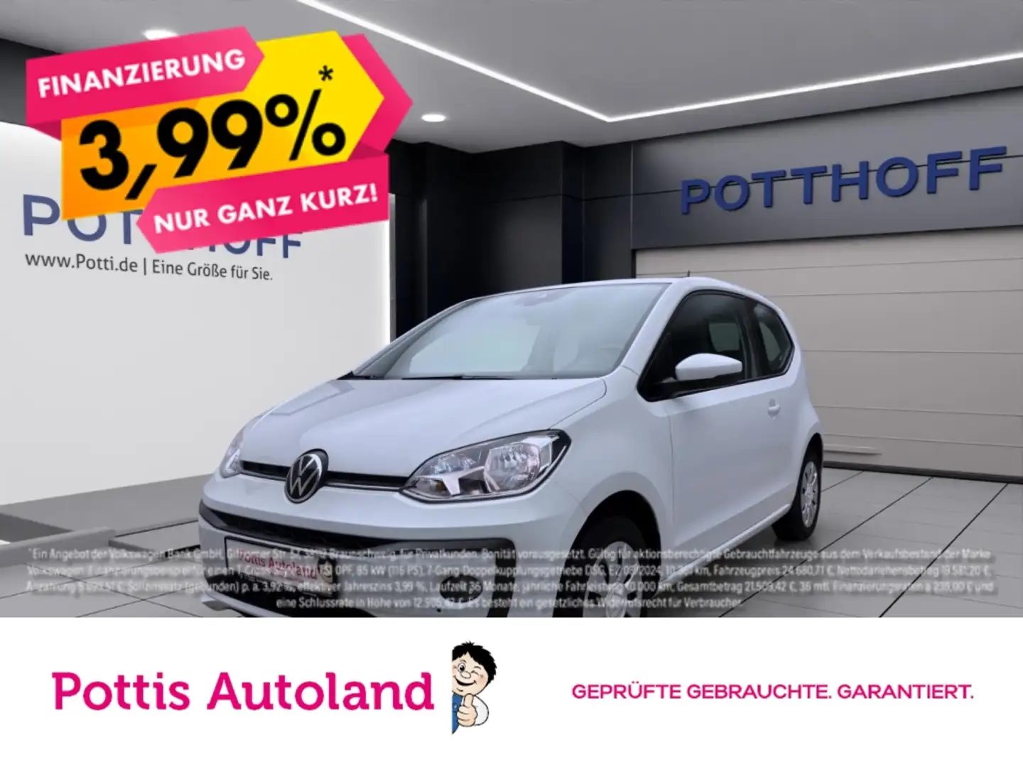 Volkswagen up! 1.0 MPI MOVE UP! KAMERA PDC SITZHG KLIMA Weiß - 1