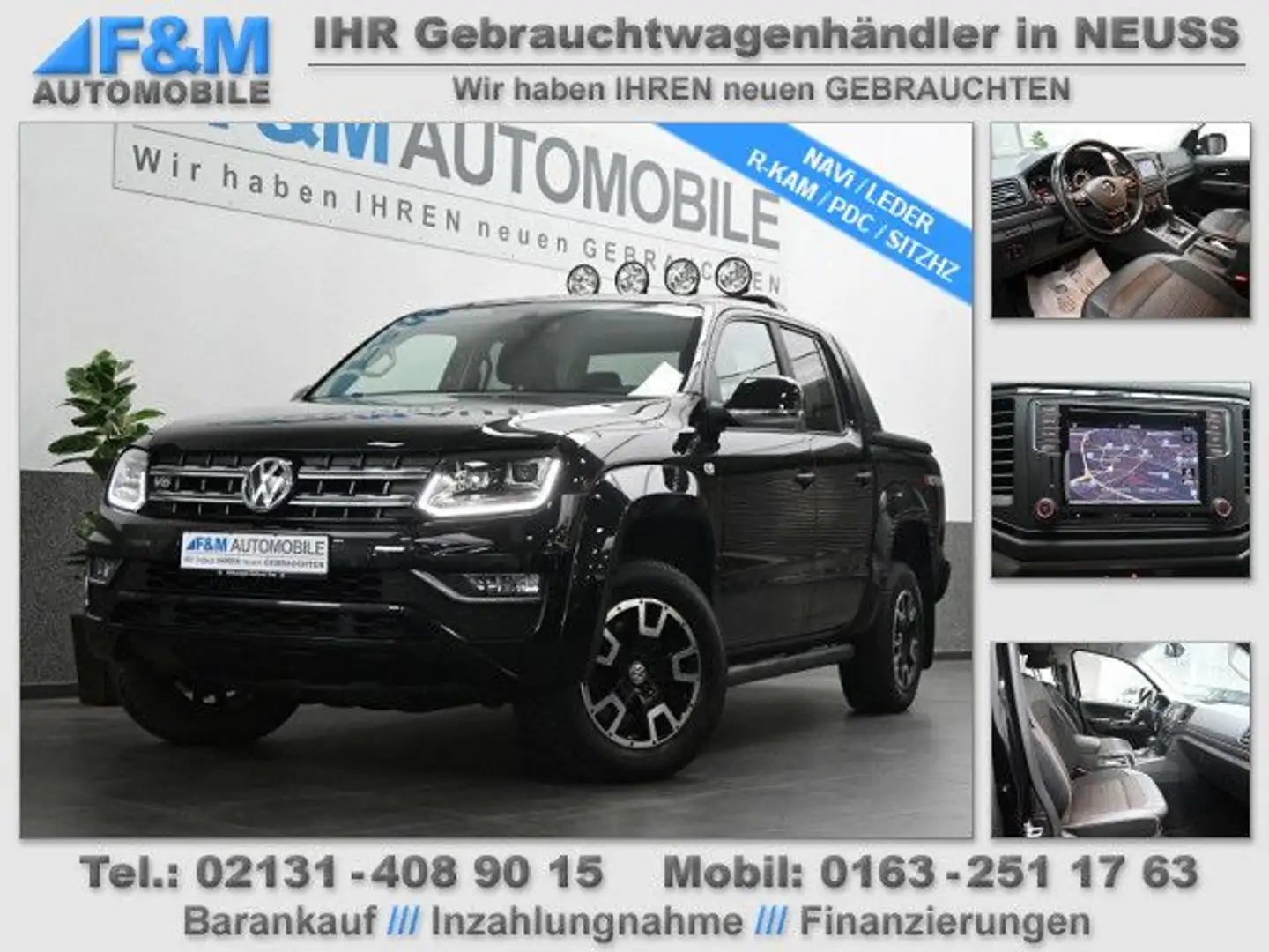 Volkswagen Amarok 3,0 4Motion Canyon Leder Navi PDC AHK Siyah - 1