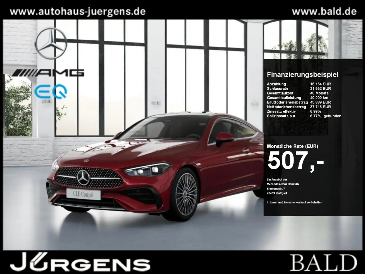 Mercedes-Benz CLE 200 Coupé AMG/Pano/AHK/360/Digital/Distr/Win Rot - 1