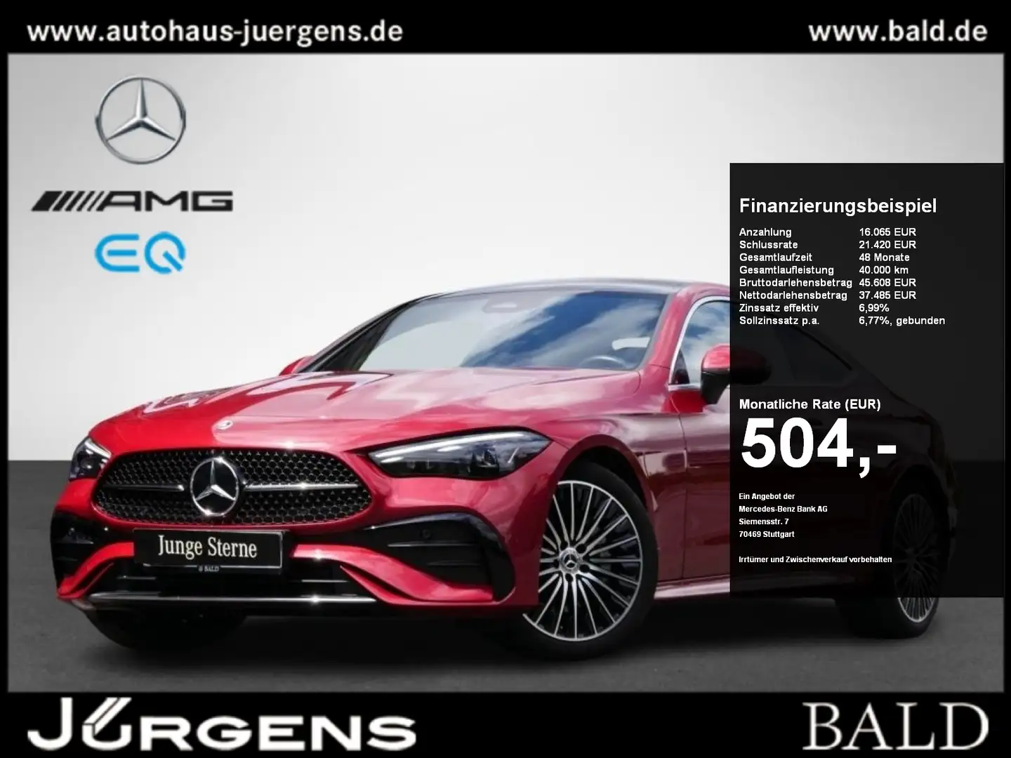 Mercedes-Benz CLE 200 Coupé AMG/Pano/AHK/360/Digital/Distr/Win Roşu - 1