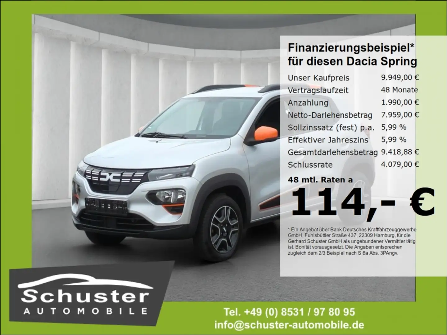 Dacia Spring Electric 45 Essential*Navi R-Kamera Leder Gümüş rengi - 1