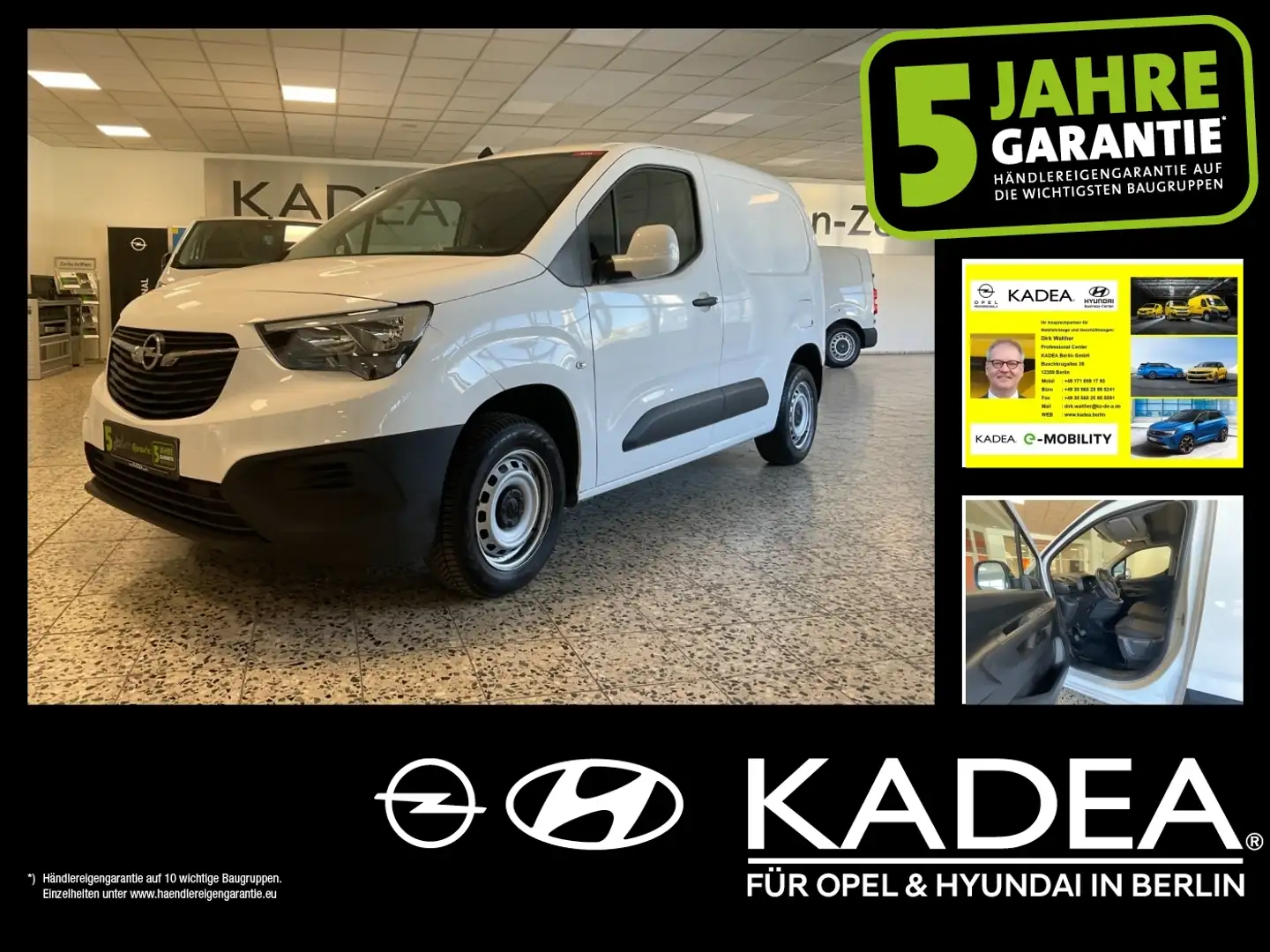 Opel Combo Cargo 1.5 D Edition AHK+PDC Blanc - 1