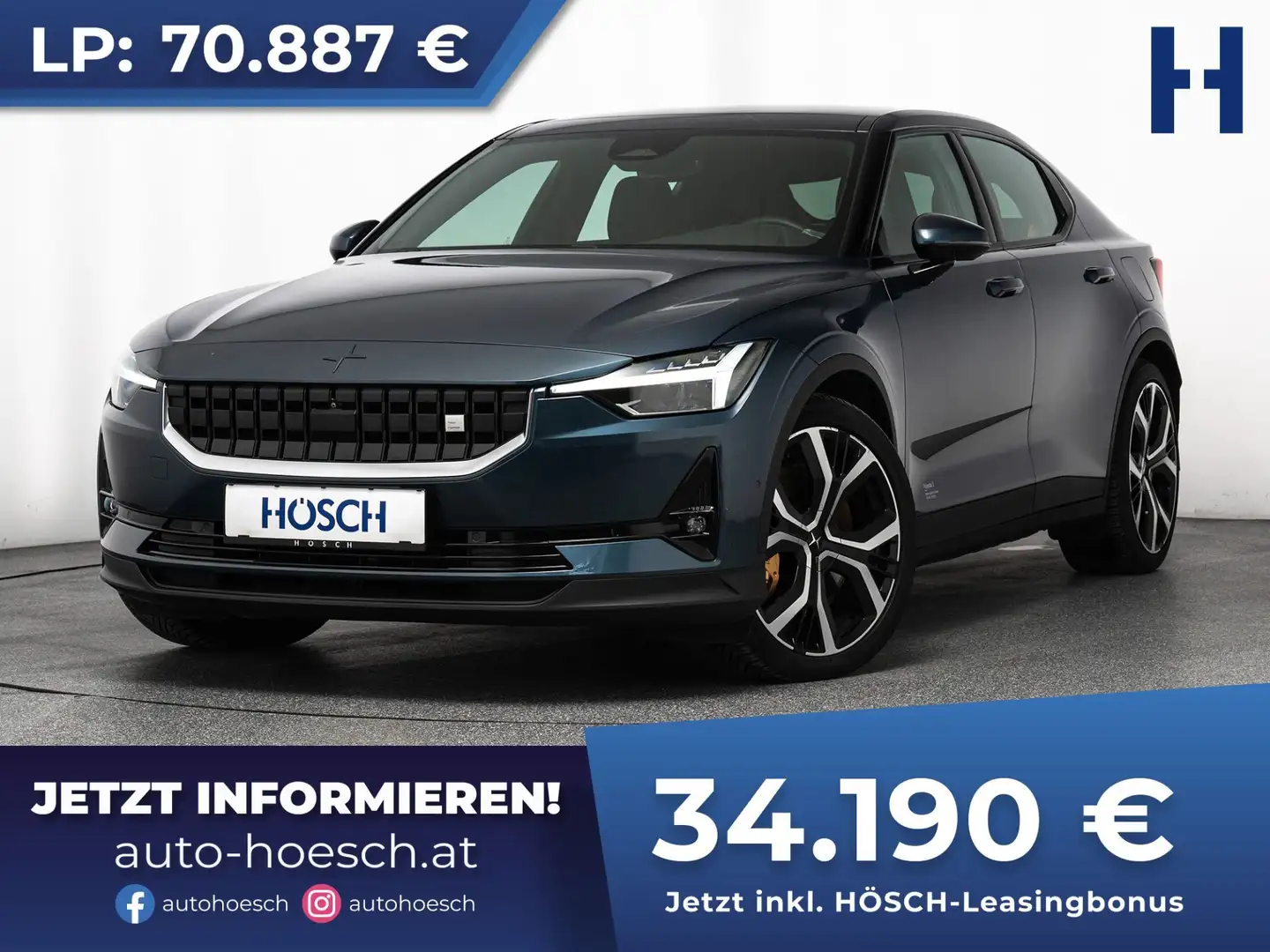 Polestar 2 Long Range Dual Motor PERFORMANCE PLUS AKTION Blau - 1