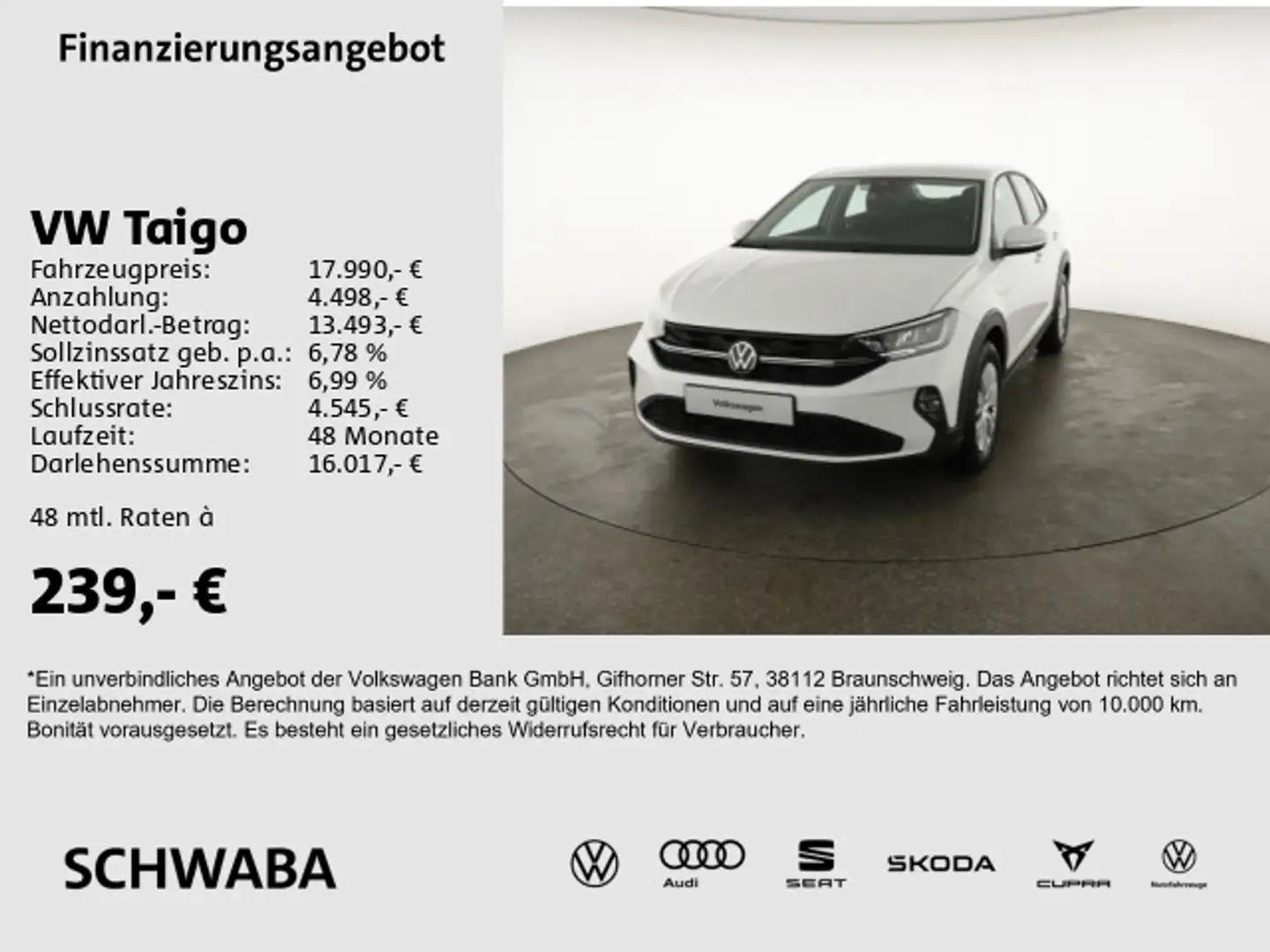 Volkswagen Taigo 1.0 TSI *LED*VIRTUAL*APP*GRA*LANE*PDC*16"* Alb - 1