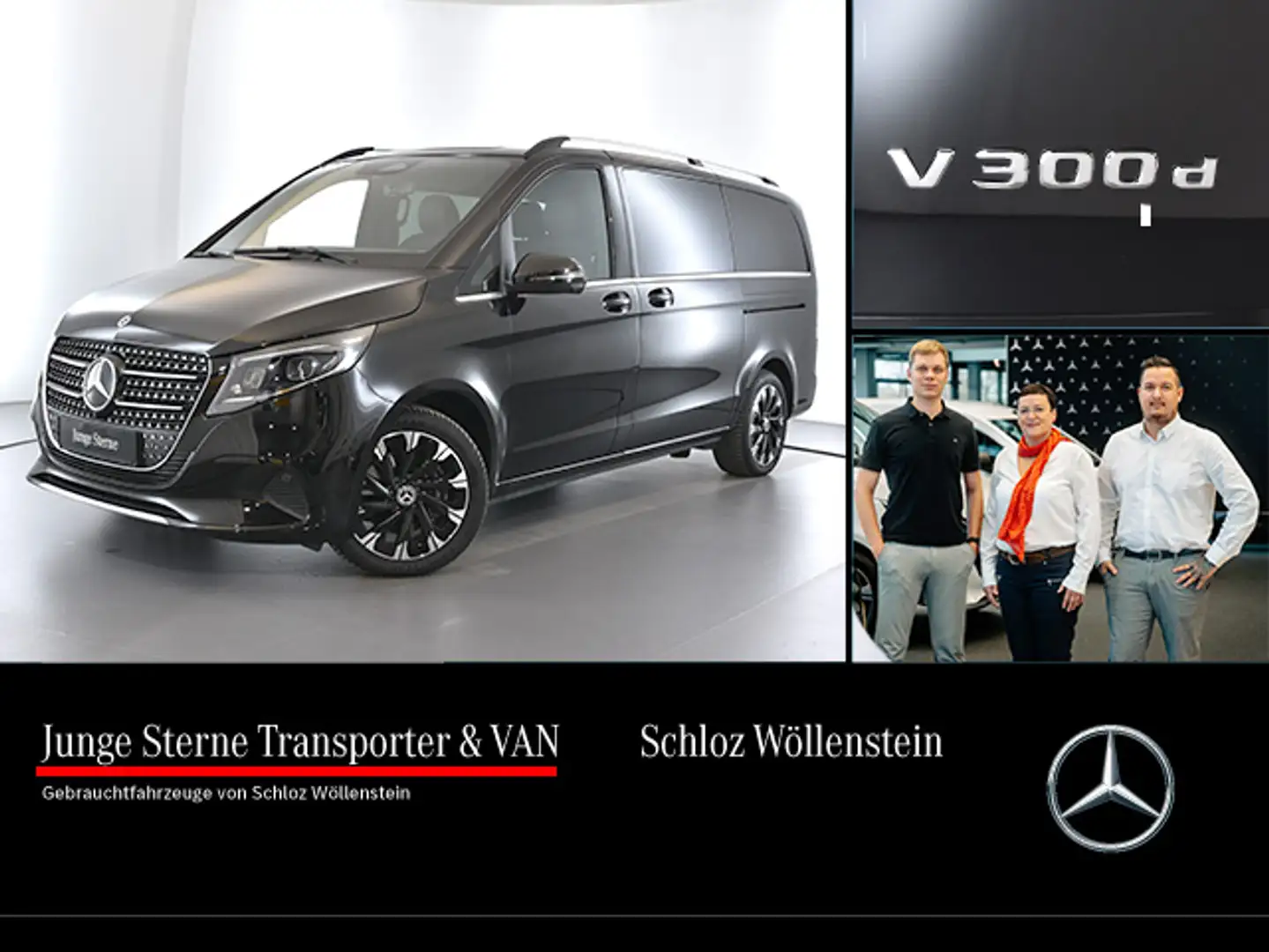 Mercedes-Benz V 300 AVANTGARDE MBUX*Sound*AIR*MBeam*Sitzklima Schwarz - 1