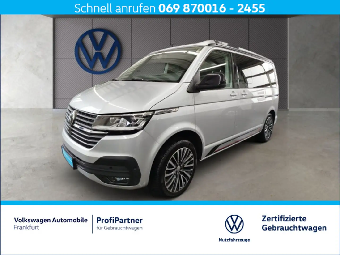 Volkswagen T6.1 California Beach 2.0 TDI DSG Navi LED DAB+ Silber - 1