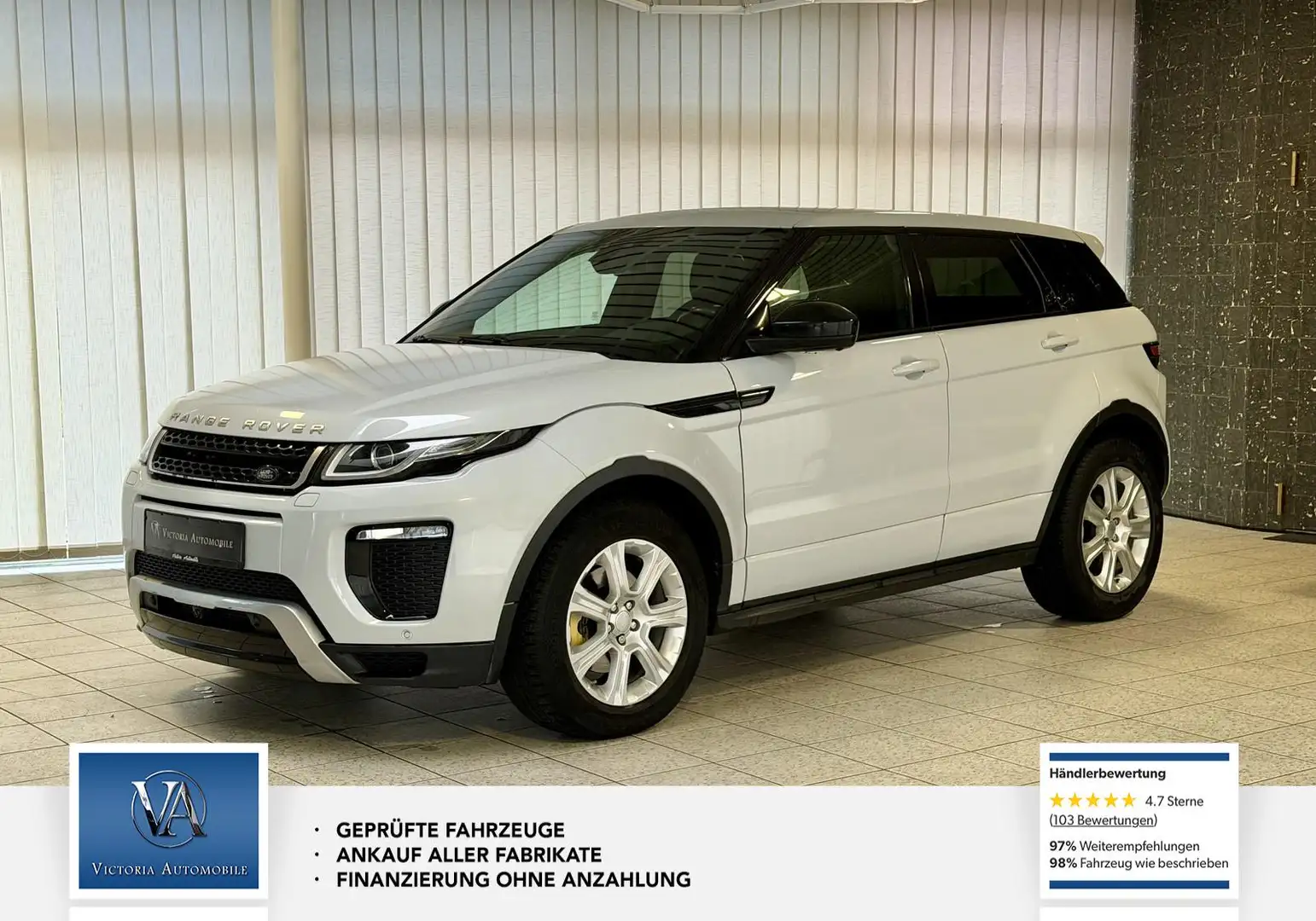 Land Rover Range Rover Evoque Pure 1 Hand. Panorama: Weiß - 1