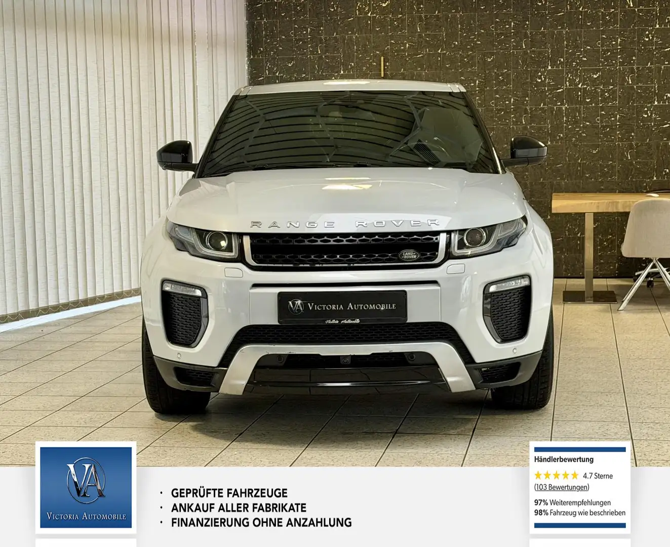 Land Rover Range Rover Evoque Pure 1 Hand. Panorama: Weiß - 2
