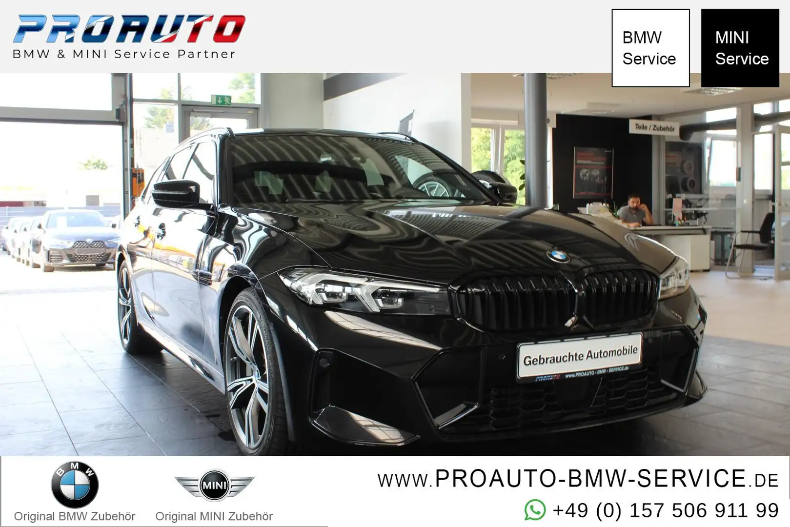 BMW 330 i Tour. M Sport ACC/CocProf/AHK/Alu19"/HiFi/SHADOW Zwart - 1