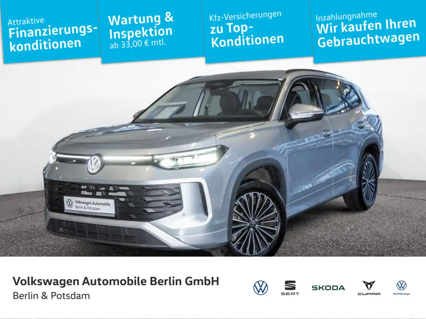 Volkswagen Tayron 2.0 TDI 4M Life 7-Sitzer DCC Kamera LED Silber - 1