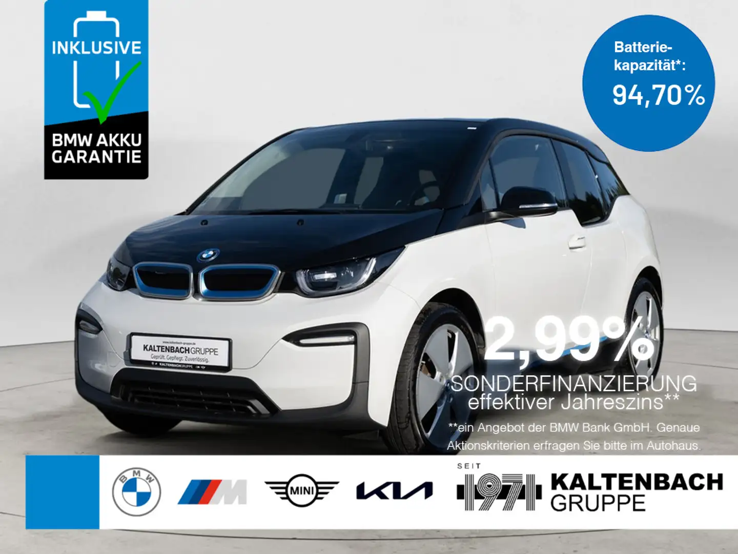 BMW i3 120Ah peak 125 kW LED NAVI PDC SHZ FACEL. Blanc - 1