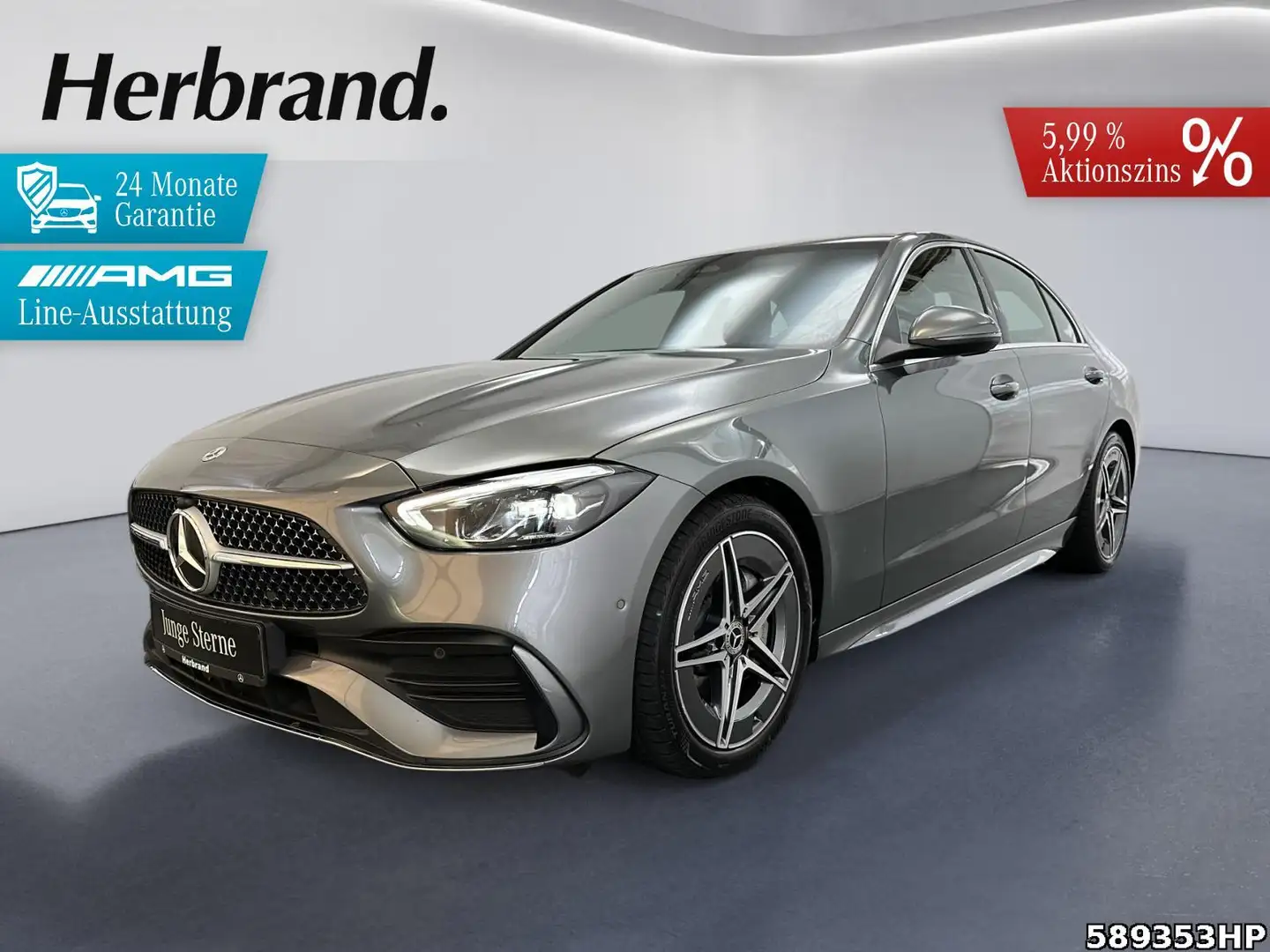 Mercedes-Benz C 220 d AMG AHK DISTRONIC Kamera Ambiente Grigio - 1