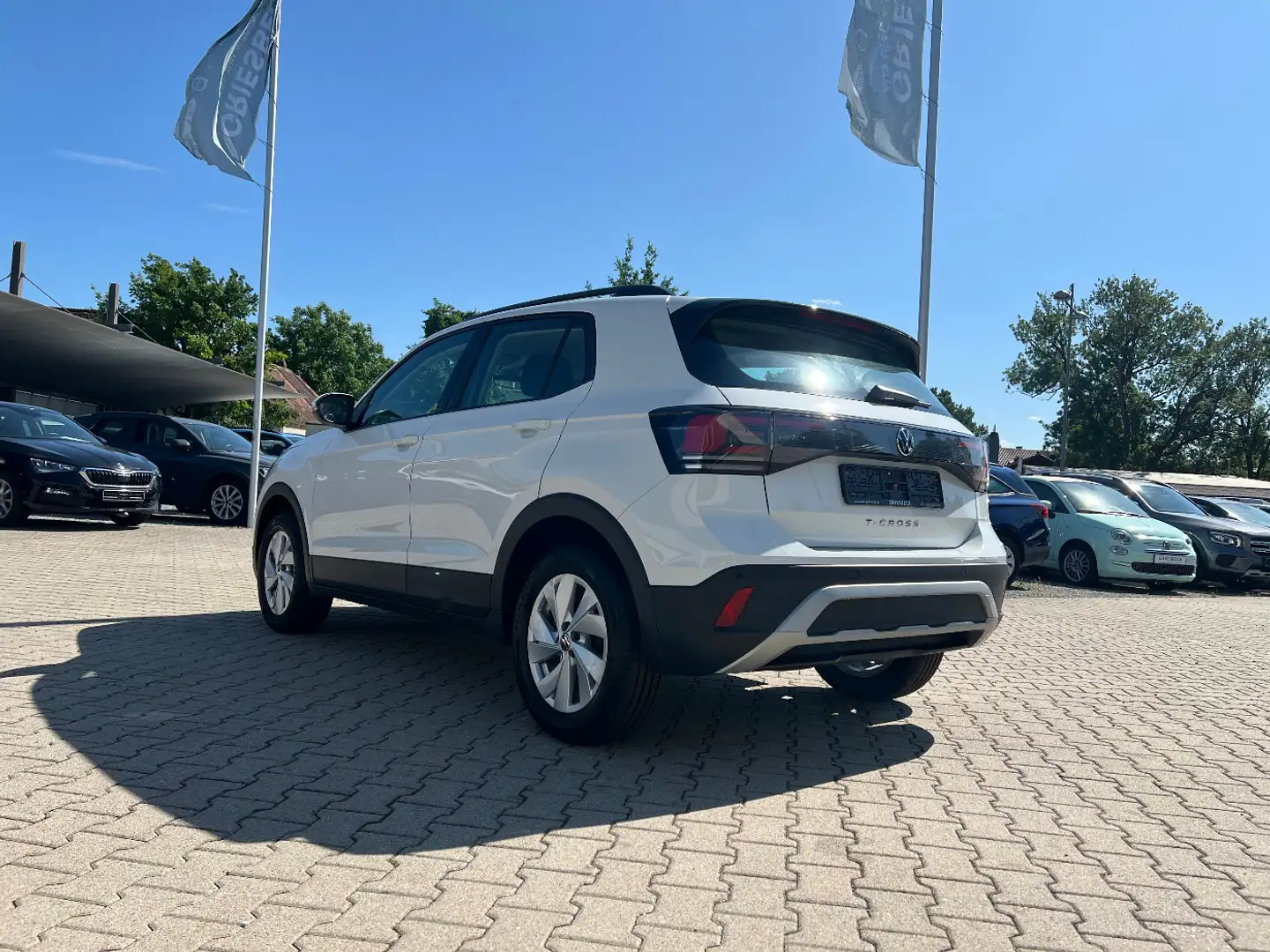 Volkswagen T-Cross 1.0 TSI Life Sitzh. Alu DAB+ PDC v+ h ACC Weiß - 2