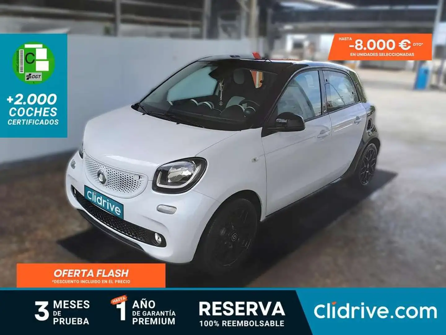 smart forFour 0.9 66kW 90cv SS Passion Blanc - 1