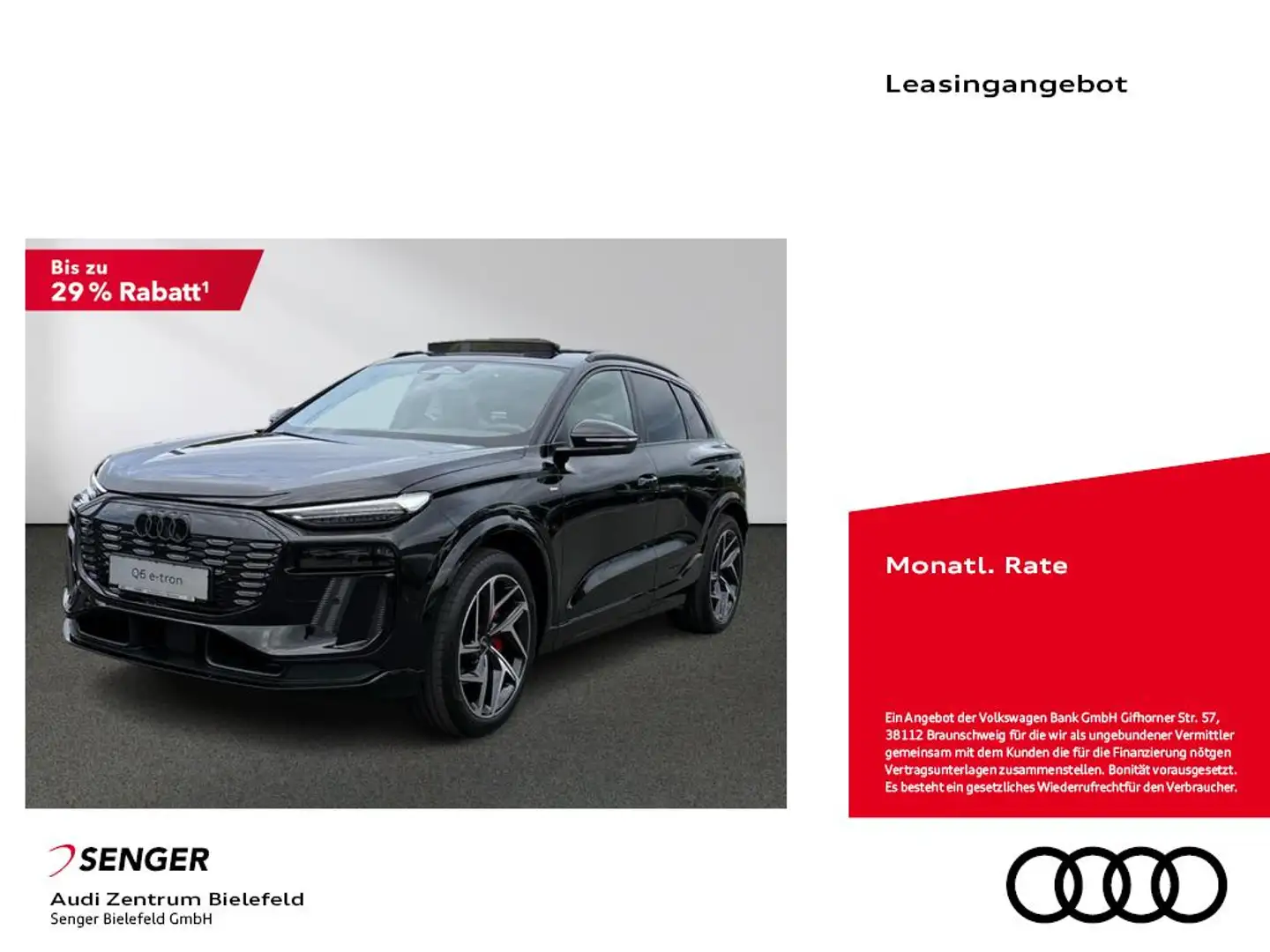 Audi Q6 e-tron e-tron quattro Digitales Cockpit 360° Kamera Schwarz - 1