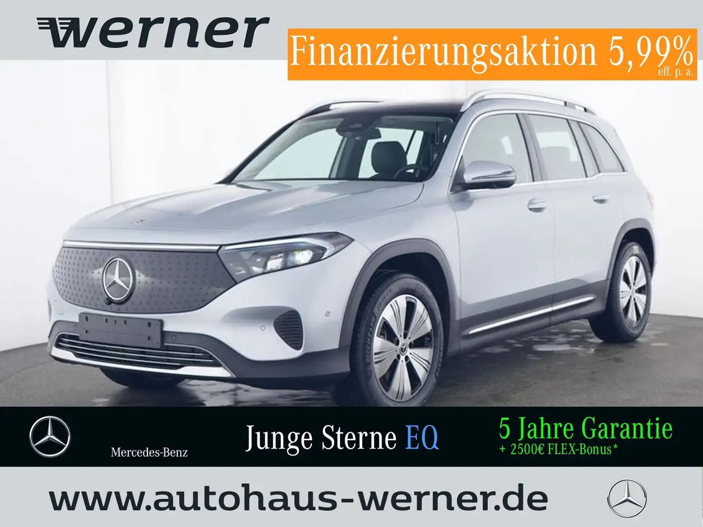 Mercedes-Benz EQB 300 4M PROG-ADV+ PANO MEMORY 360° DISTR KEYG Argintiu - 1