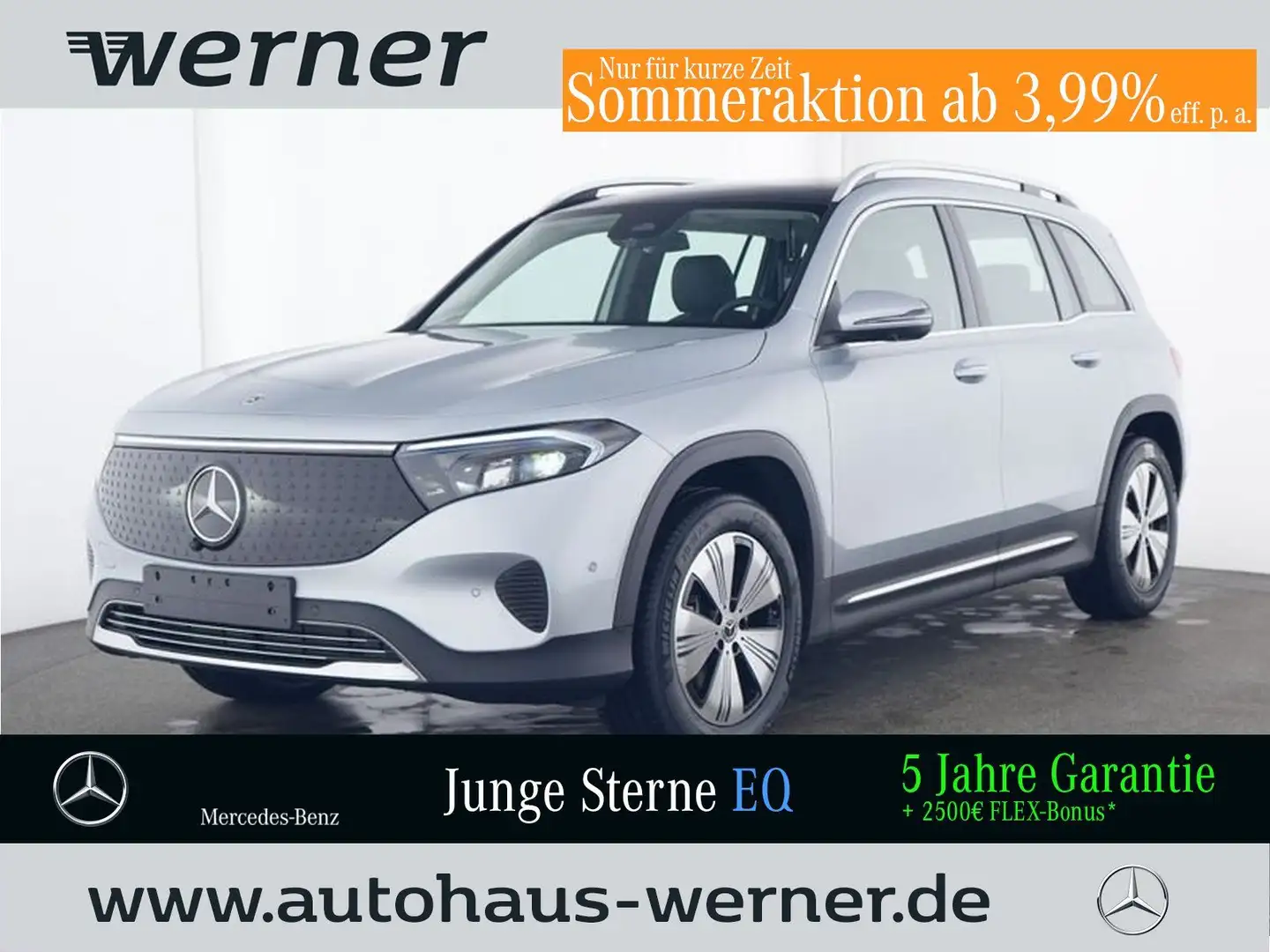 Mercedes-Benz EQB 300 4M PROG-ADV+ PANO MEMORY 360° DISTR KEYG Argintiu - 1