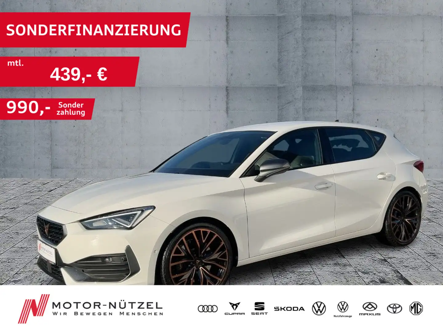 CUPRA Leon 2.0 TSI VZ DSG LED+NAV+BEATS+RFK+ACC+SHZ+19 Weiß - 1