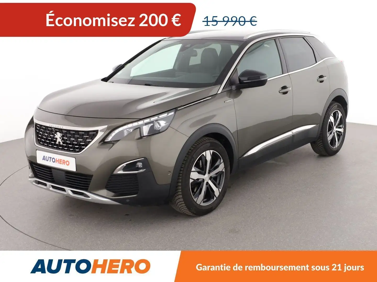Peugeot 3008 1.6 Blue-HDi GT Line EAT6 Gris - 1
