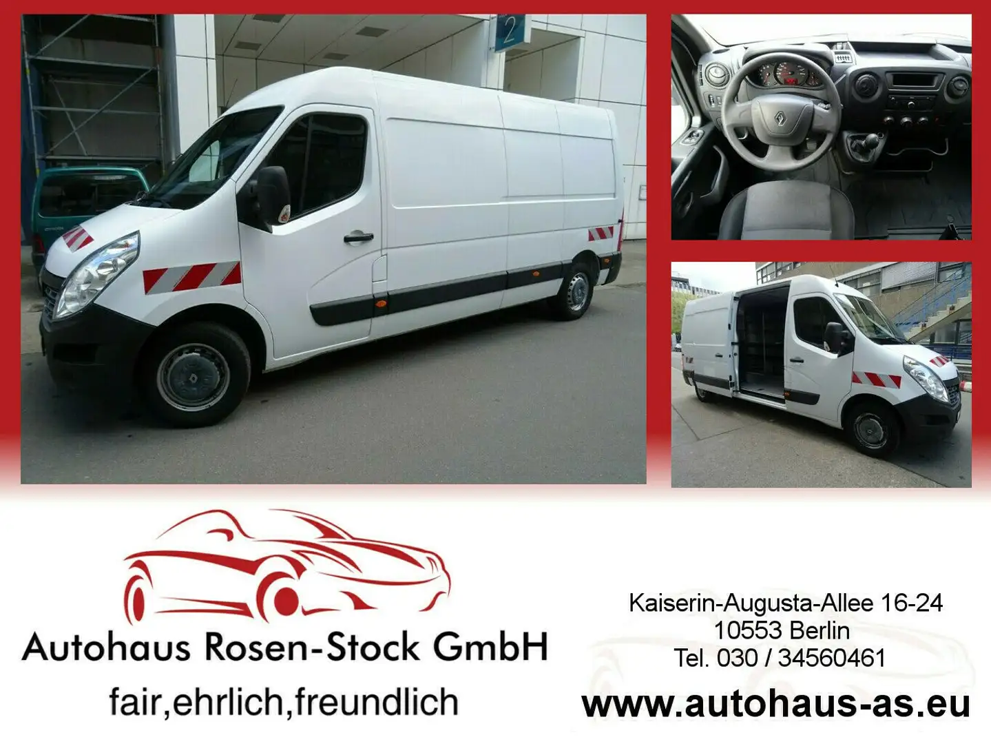 Renault Master 3 L3H2 Hoch Kastenwagen,Diesel,Kamera,Navig Weiß - 1