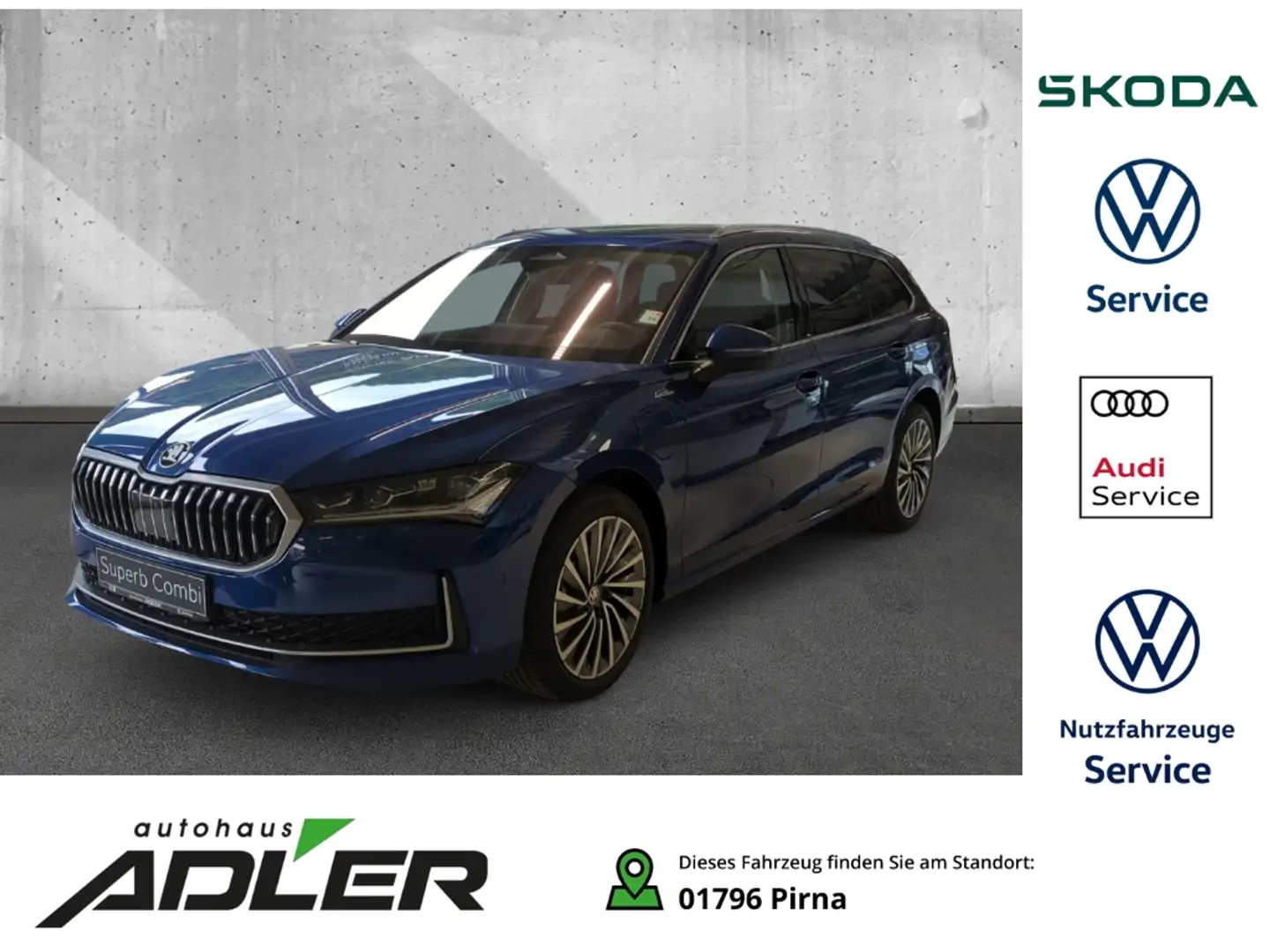 Skoda Superb Combi 1.5 TSI iV 150kW L&K HUD AHK Leder Digitales Blau - 1