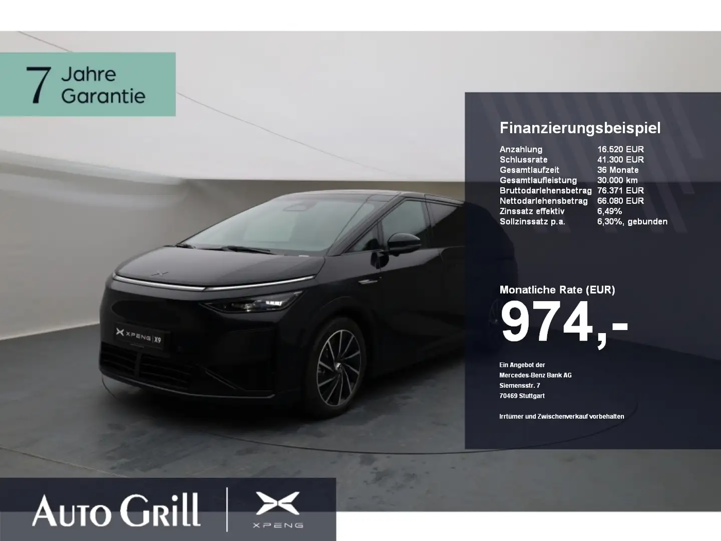 Xpeng X9 FWD Long Range CarPlay Massage Pano Sitzklima Blau - 1