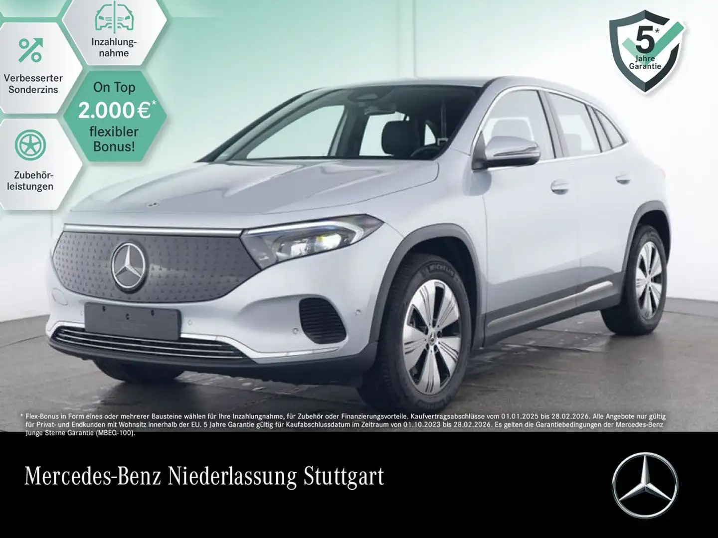 Mercedes-Benz EQA 350 4M PROG+ADVANCED+AHK+KAMERA+SPUR Silber - 1